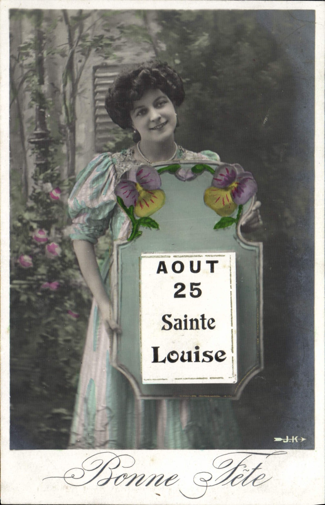 VINTAGE POSTCARD Fantasy Woman Sainte Louise