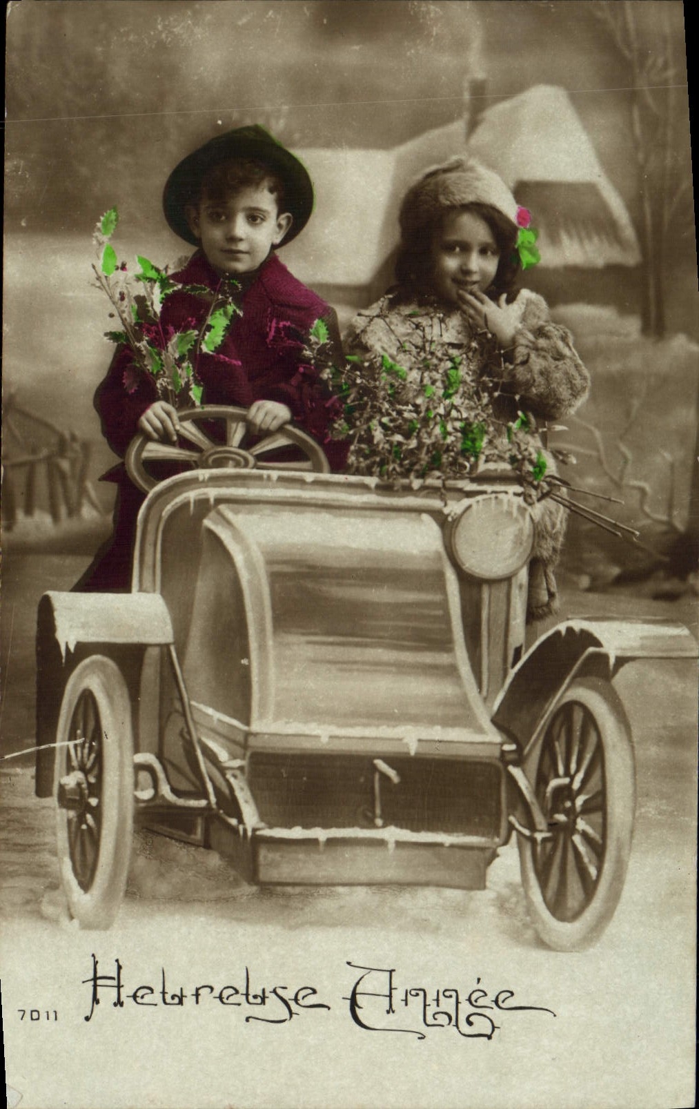 CPA Fantaisie Enfants Automobile 