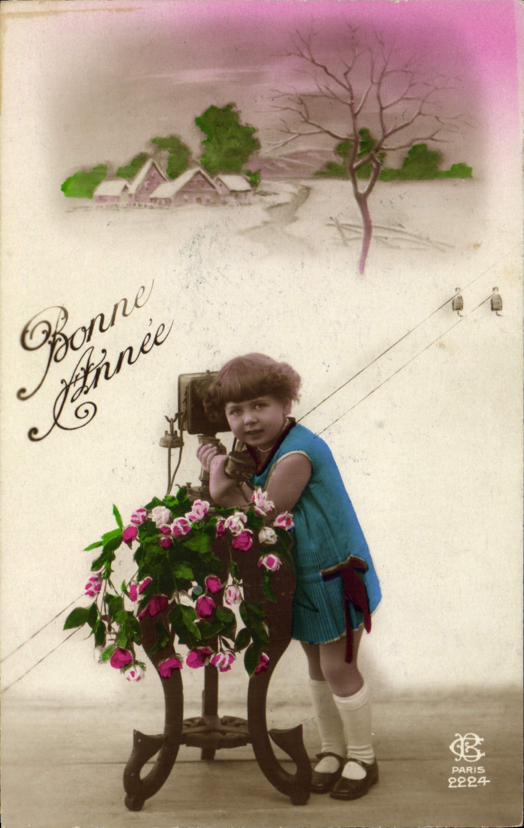 CPA Fantaisie Enfant Telephone 