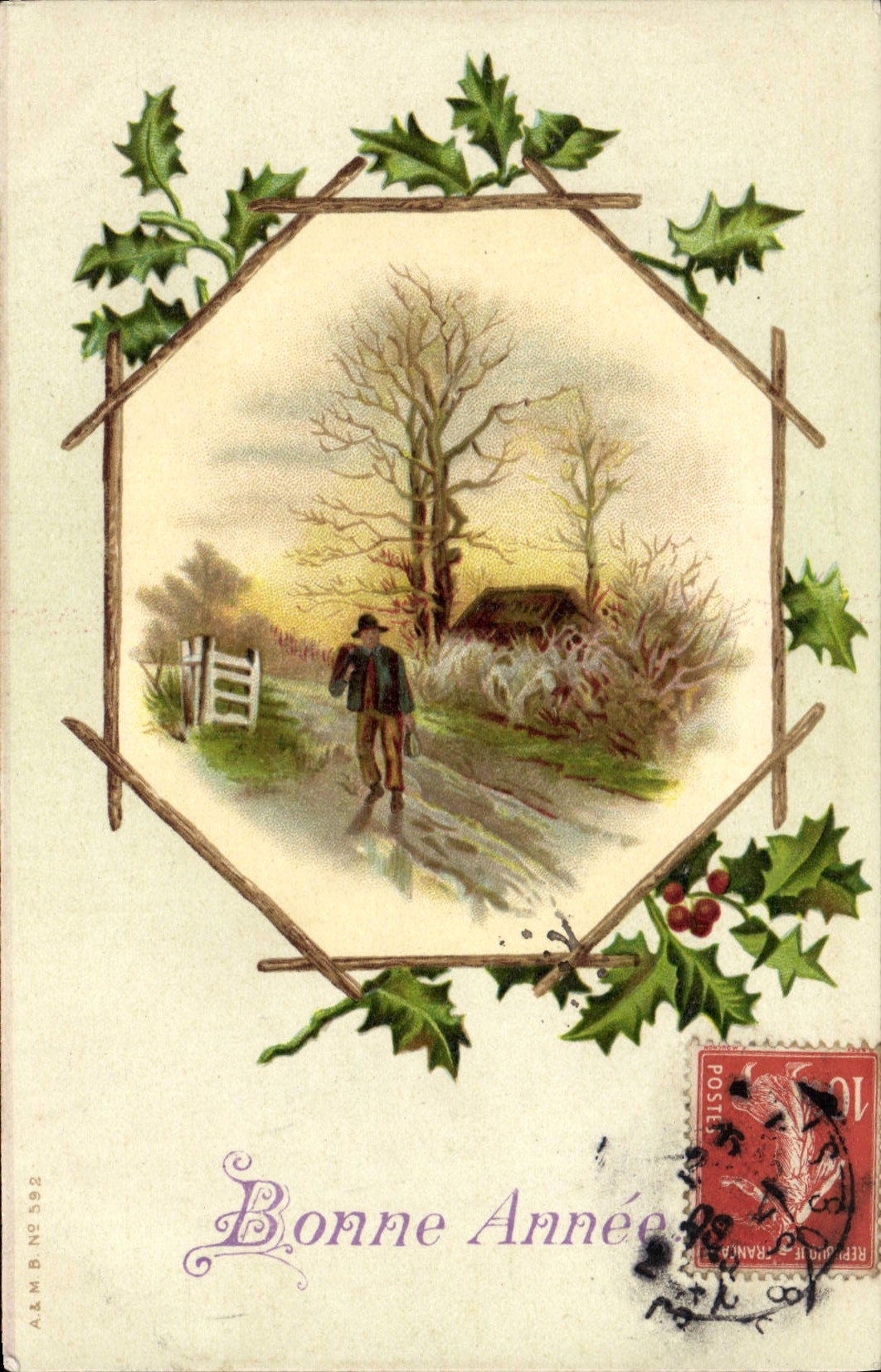 CPA Fantaisie Bonne annee