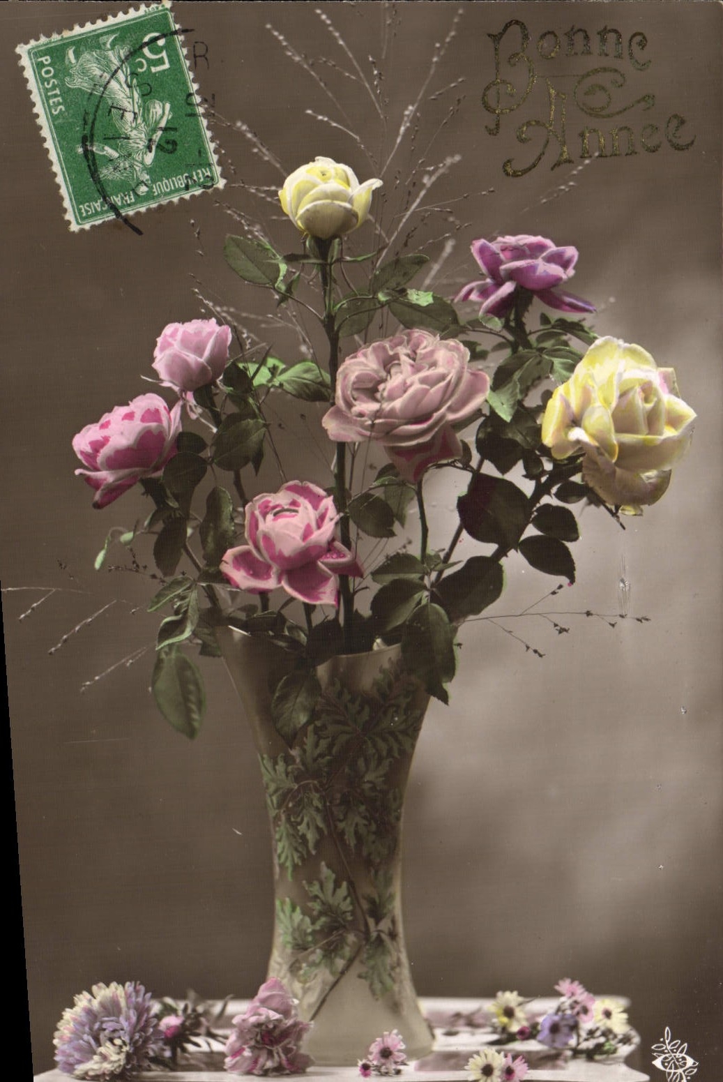 CPA Fantaisie Fleurs