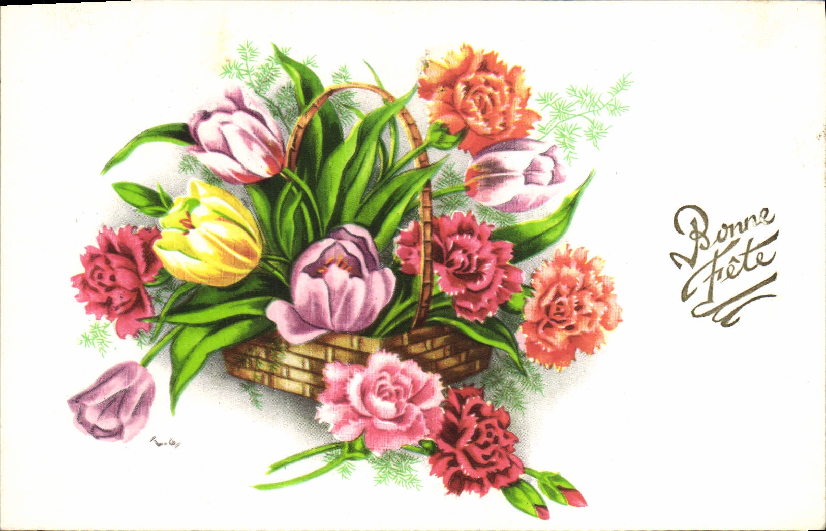 CPA Fantaisie Fleurs