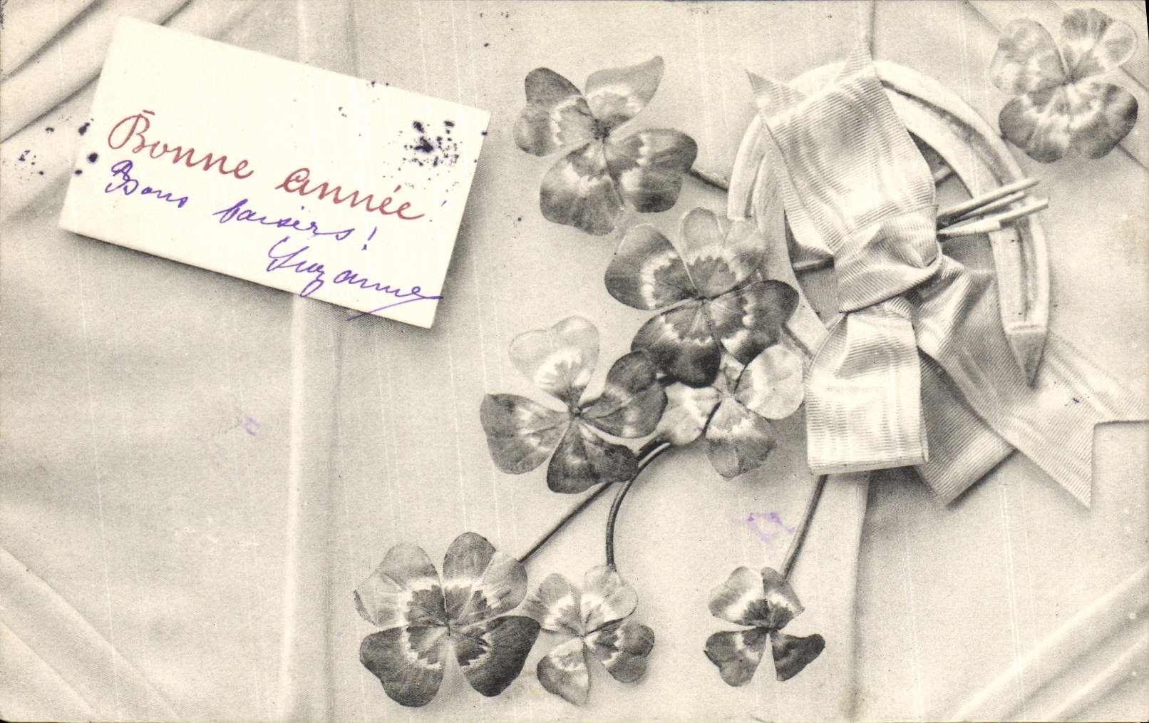 CPA Fantaisie Fleurs Trefle 