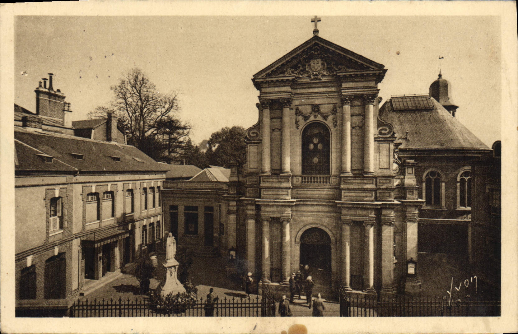 POSTAL Lisieux Carmel de la VENDIMIA la cámara acorazada y el cuarto de las reliquias