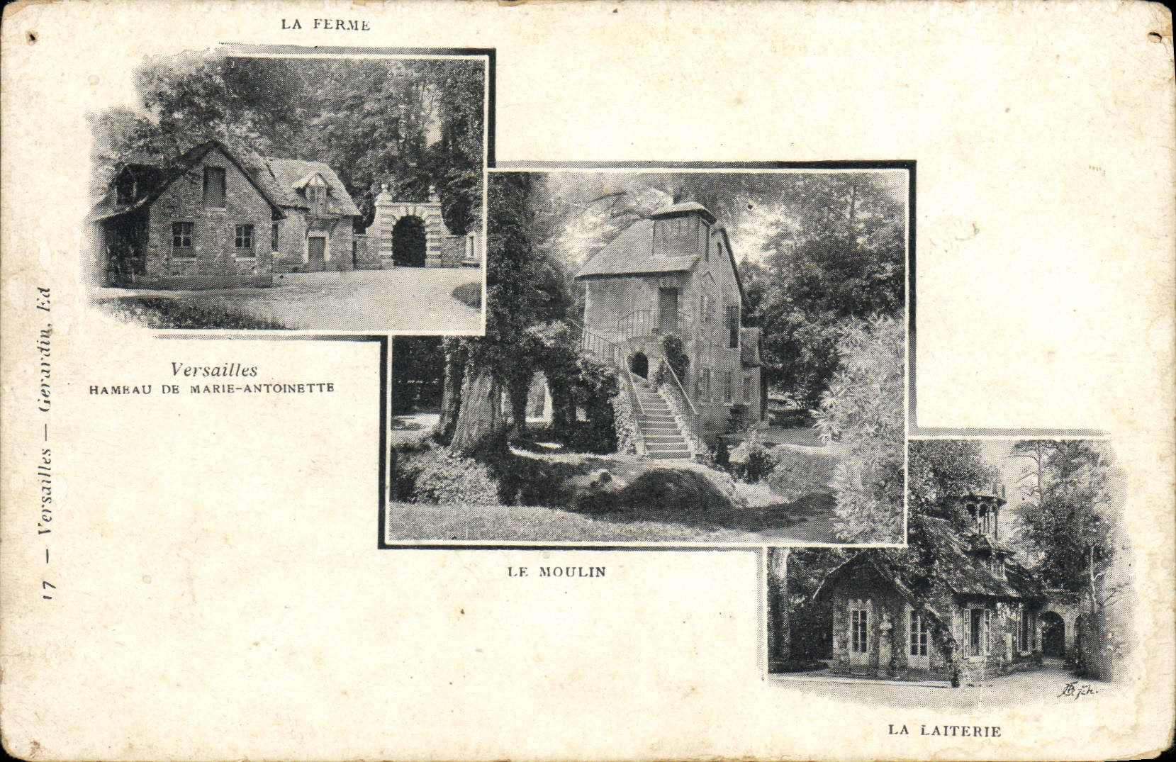 VINTAGE POSTCARD Versailles Hamlet of Marie Antoinette the mill dairy