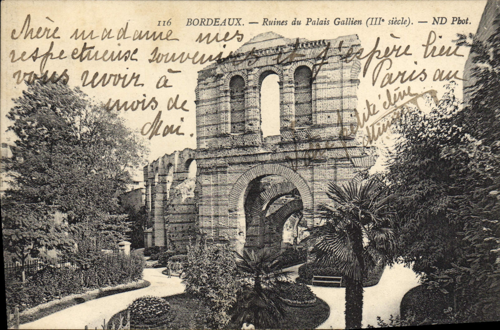 CPA Bordeaux Ruines du Palais Gallien