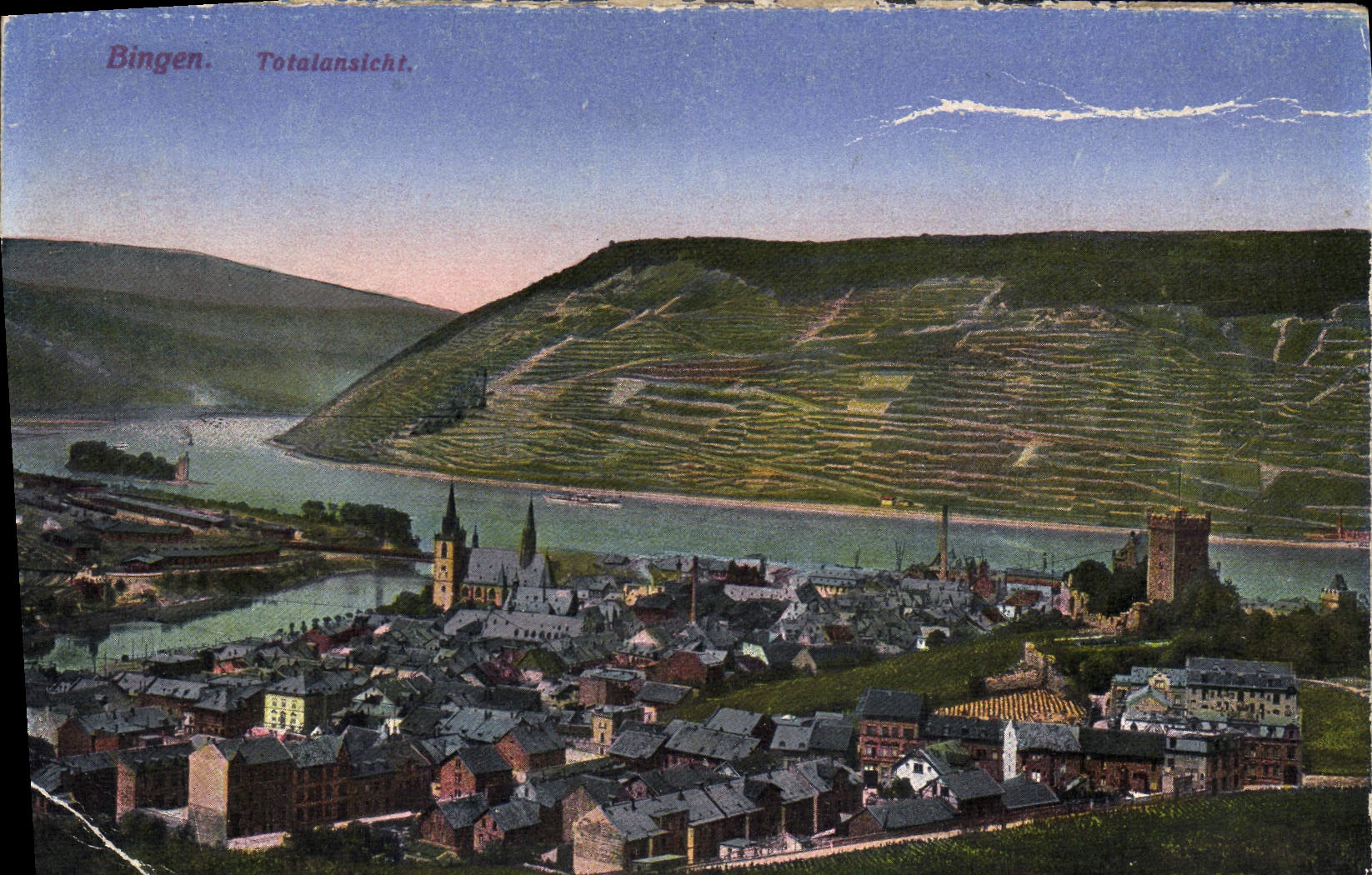 CPA Bingen Totalansiche