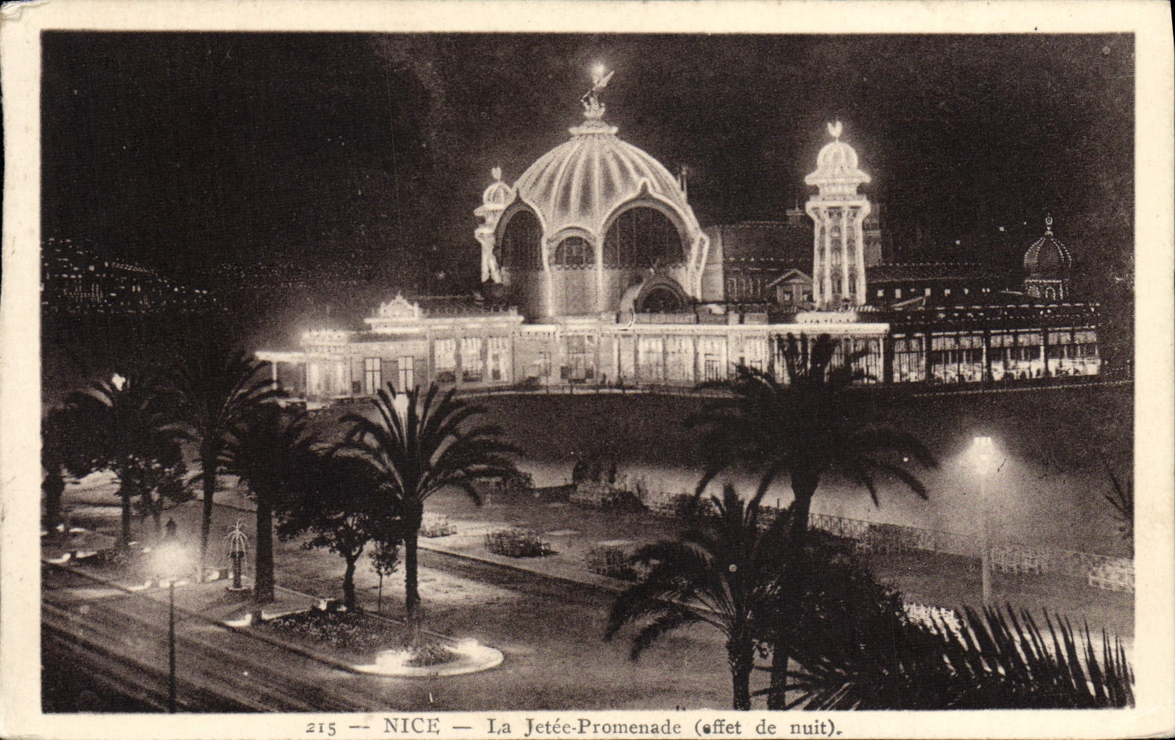 CPA Nice La Jetee Promenade Effet de nuit