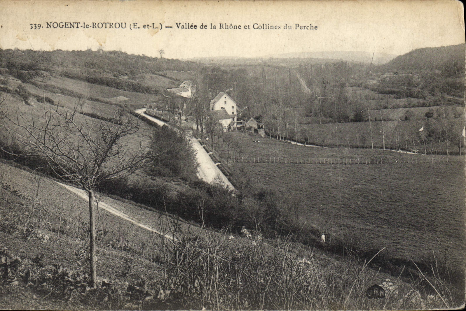 VINTAGE POSTCARD Nogent Rotrou Valley of the Rhone and Collines of the Pole
