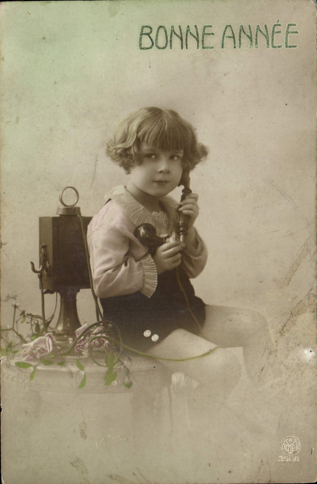CPA Fantaisie Enfant Telephone