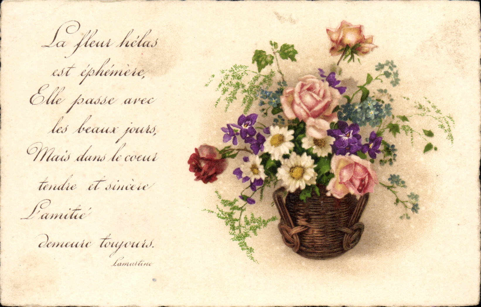 CPA Fantaisie Fleurs 