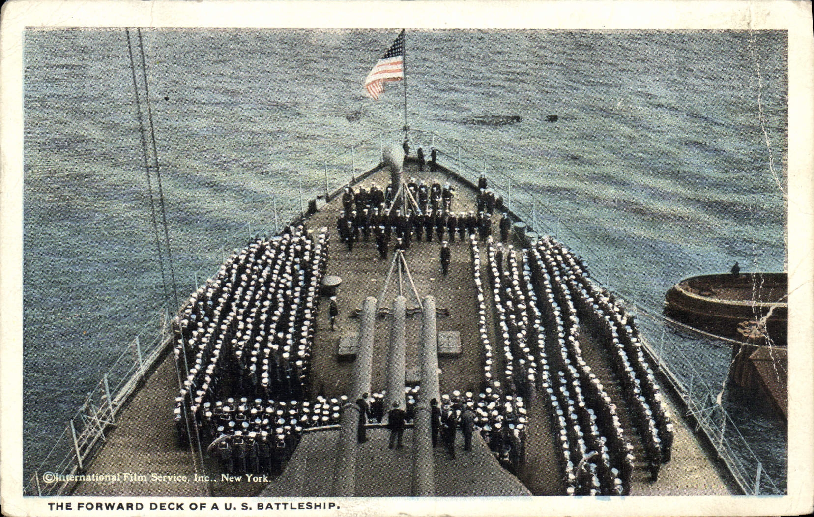 CPA The Forward deck of a US battleship
