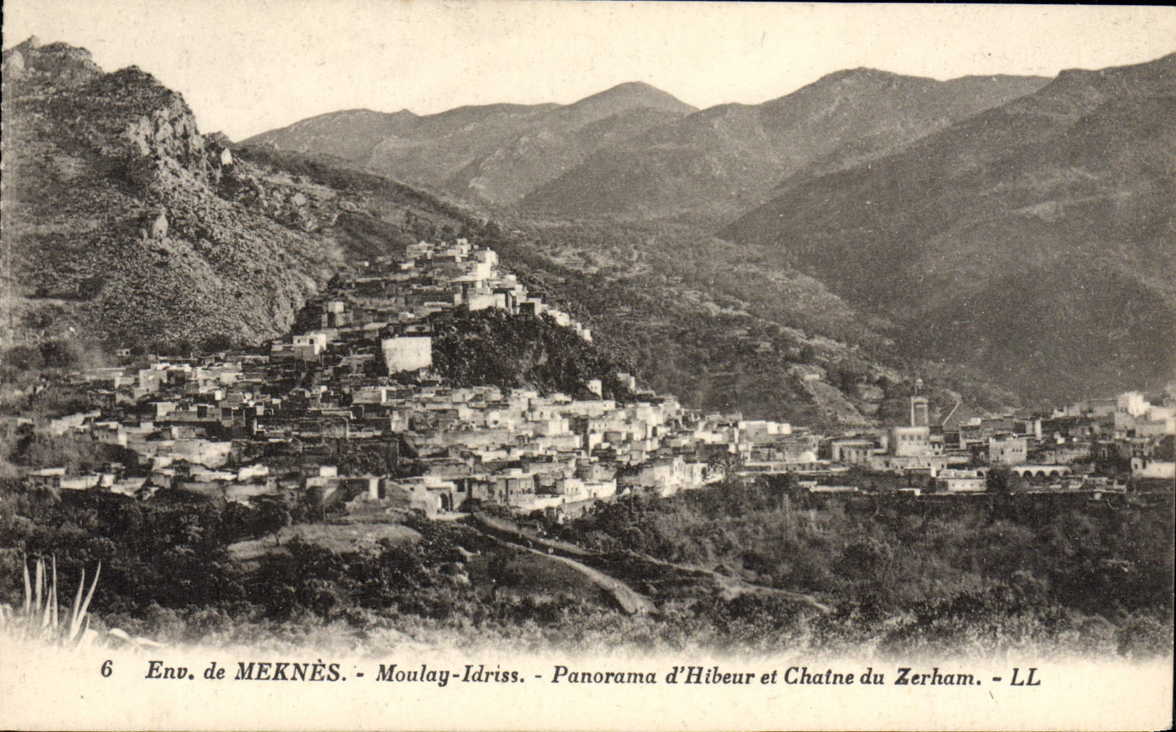 CPA Environs de Meknes Moulay Idriss Panorama d'Hibeur et chateau du ZErham