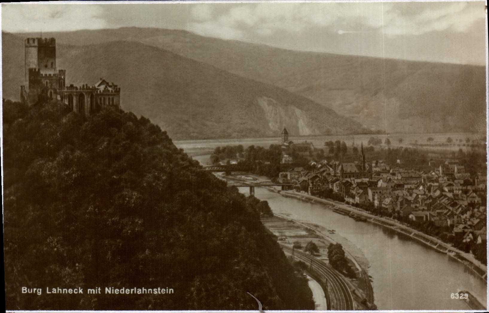 CPA Burg Lahneck mit Niederlahnstein