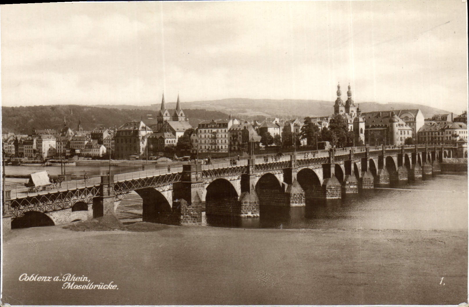 CPA Coblenz a Rhein Moselbrucke