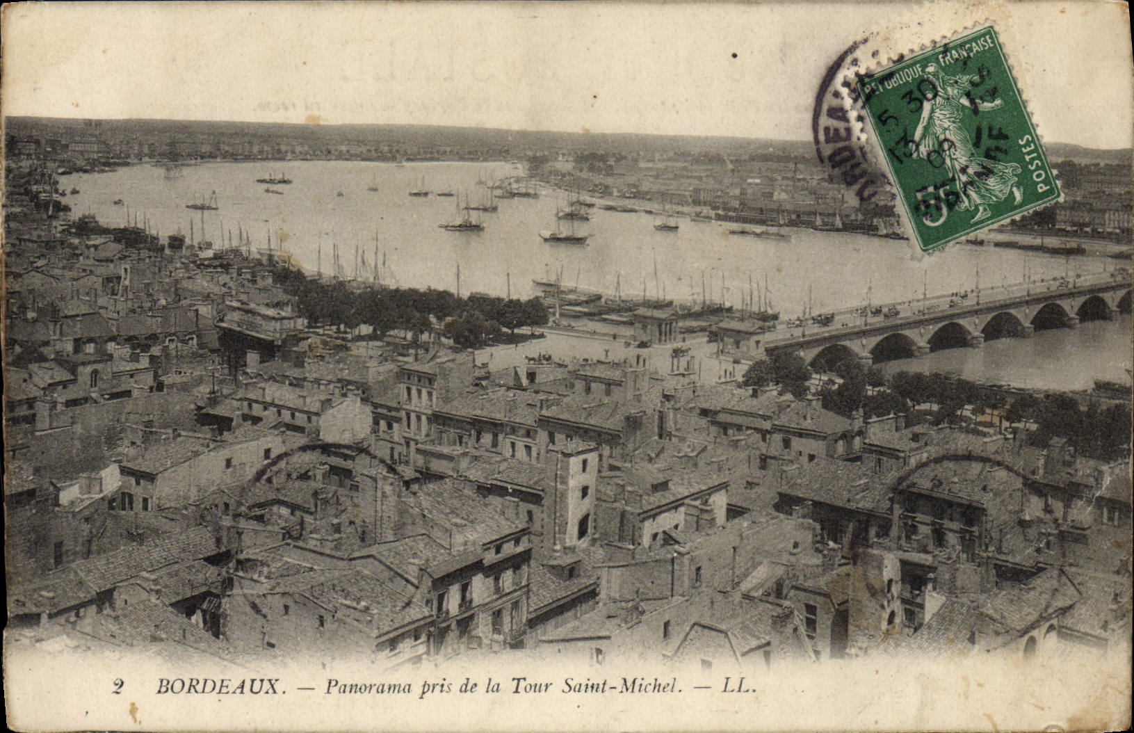 CPA Bordeaux Panorama Pris de la Tour Saint Michel