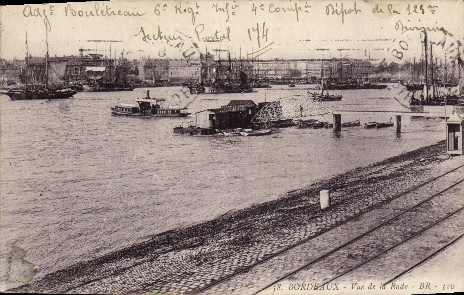 CPA Bordeaux Vue de la rade 