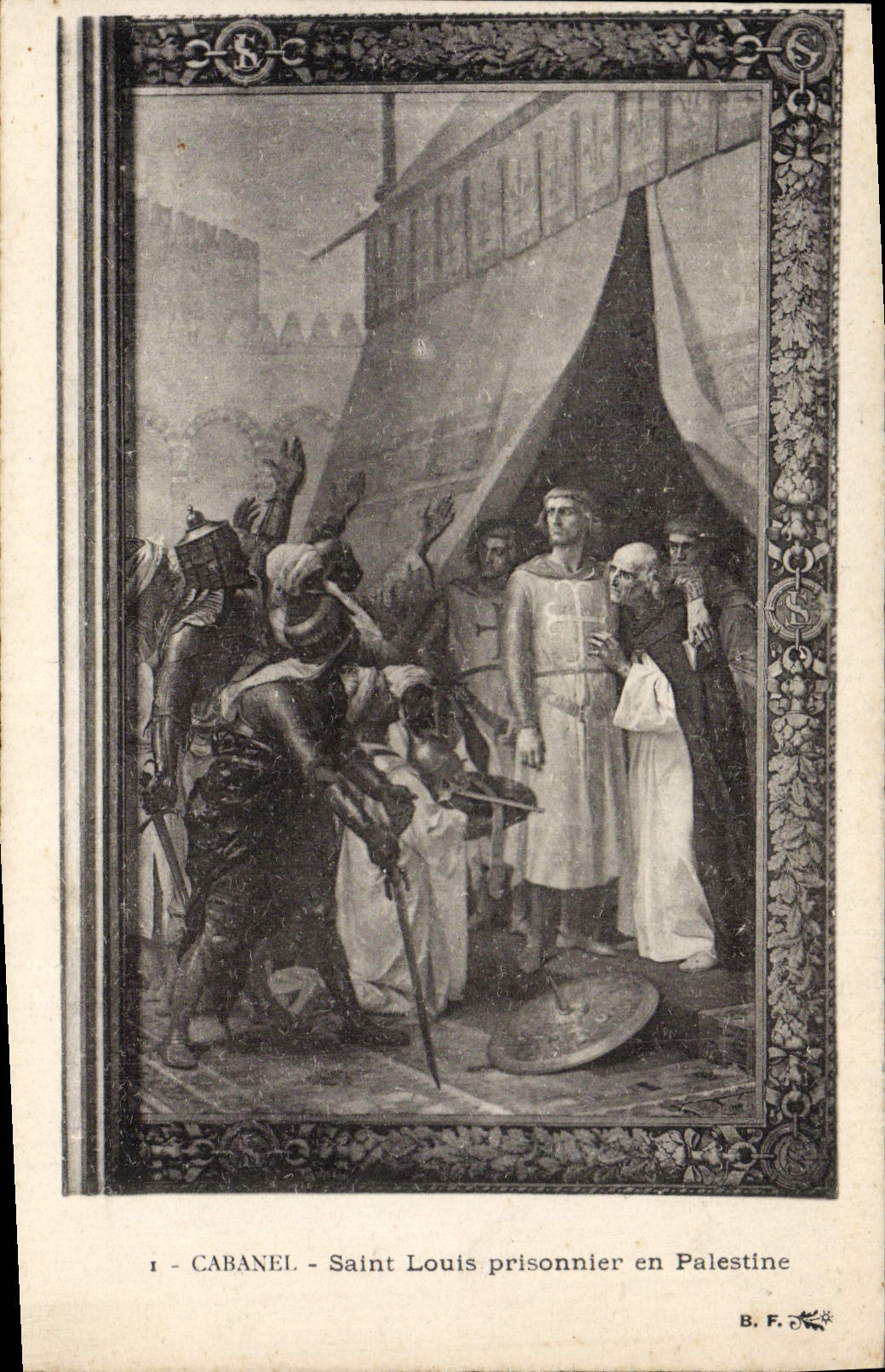 VINTAGE POSTCARD Cabanel Saint Louis Prisoner In Palestine