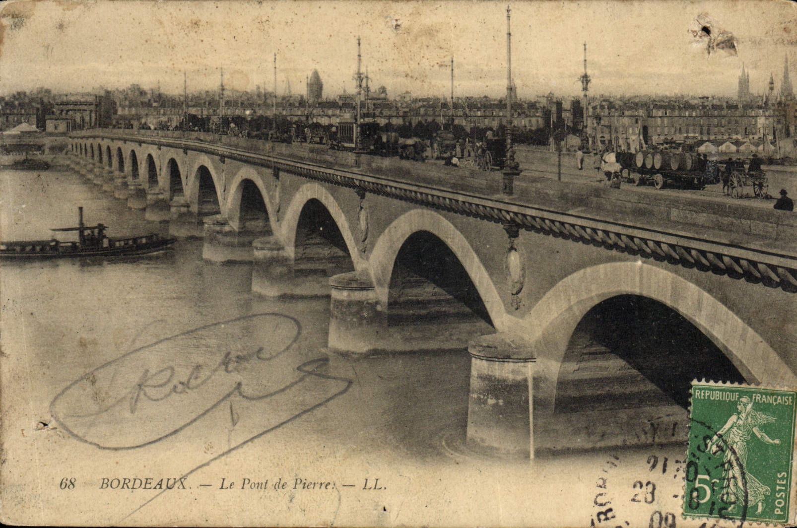 CPA Bordeaux Le Pont De Pierre