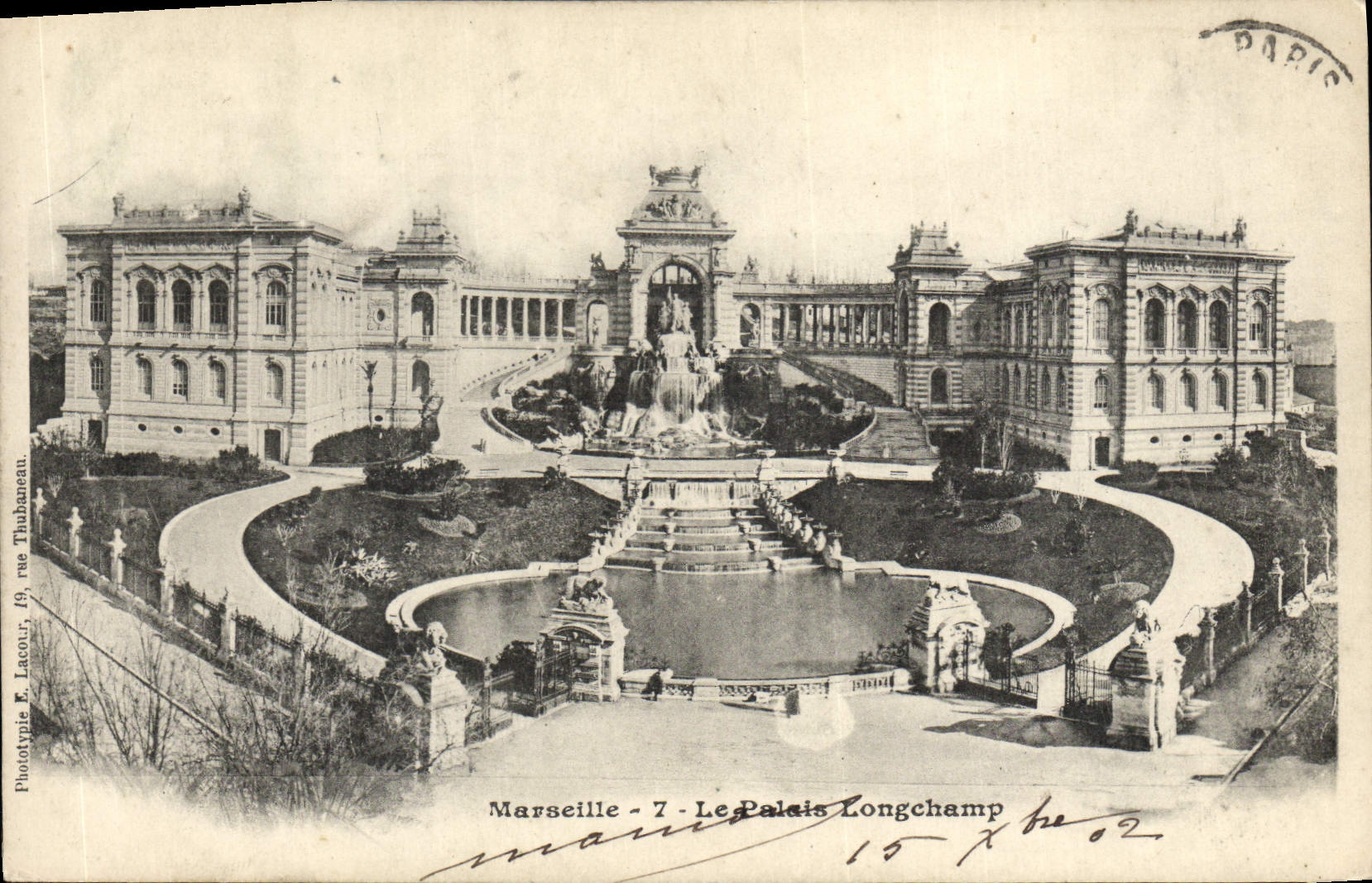 CPA Marseille Le Palais Longchamp