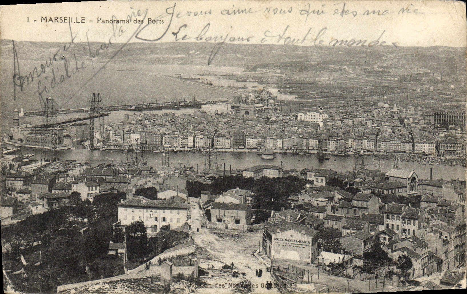 CPA Marseille Panorama Des Ports