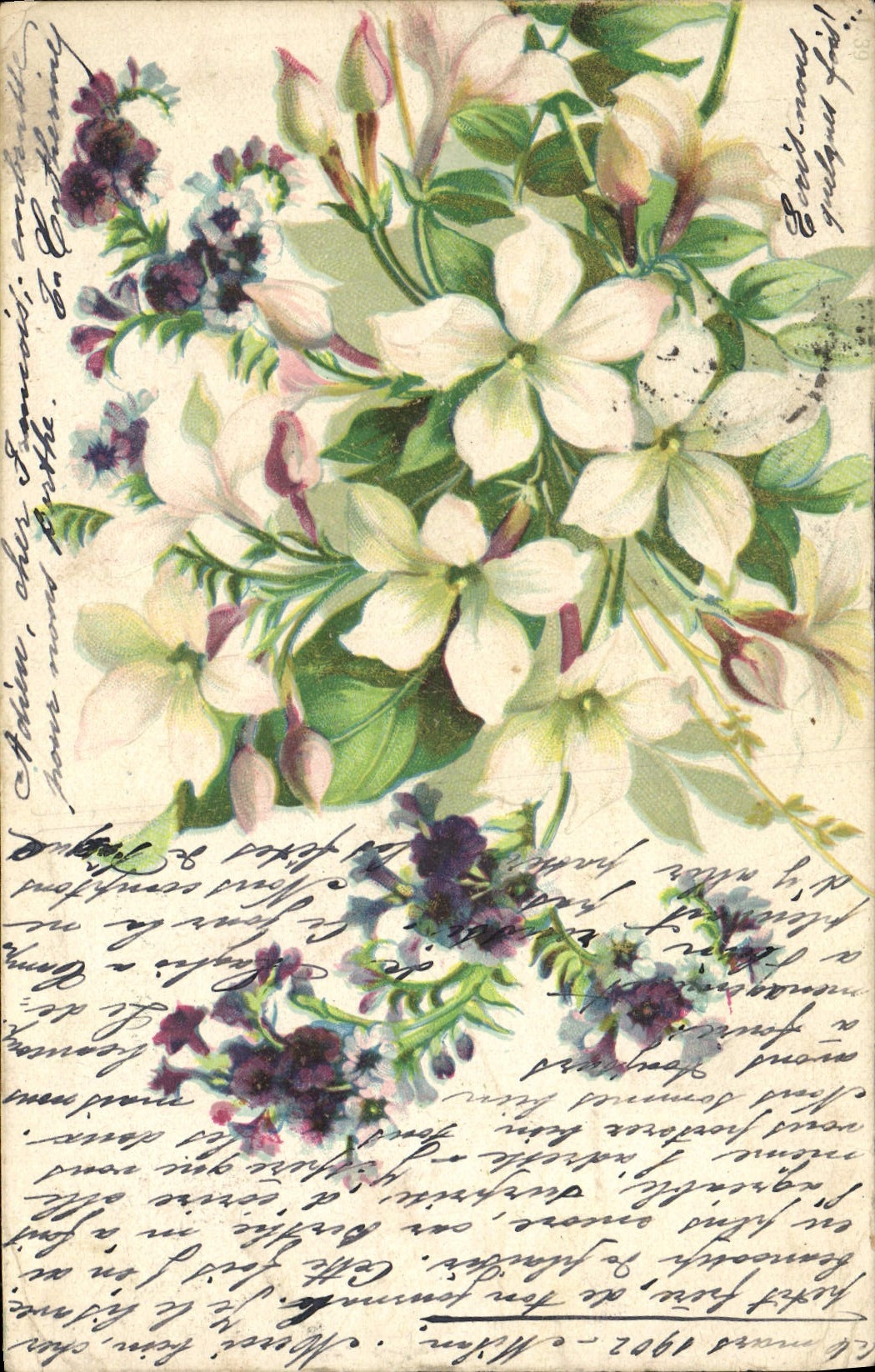 CPA Fantaisie Fleurs