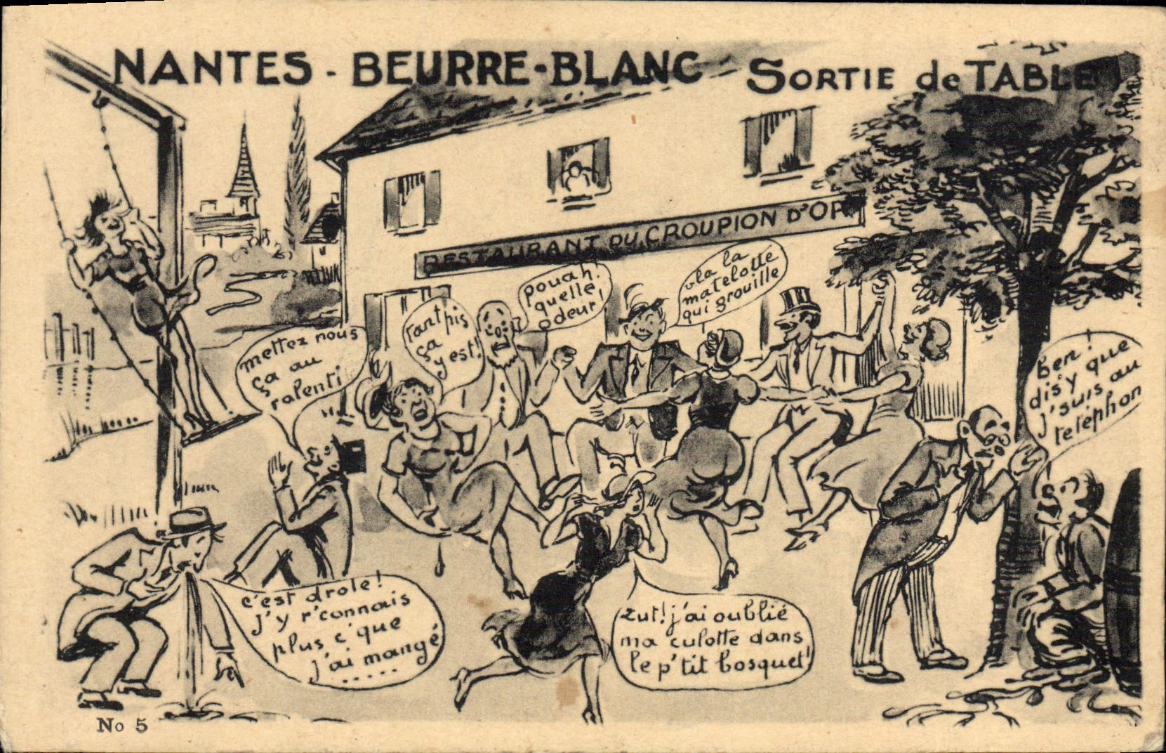 CPA Fantaisie Nantes Beurre Blanc Sortie de table 