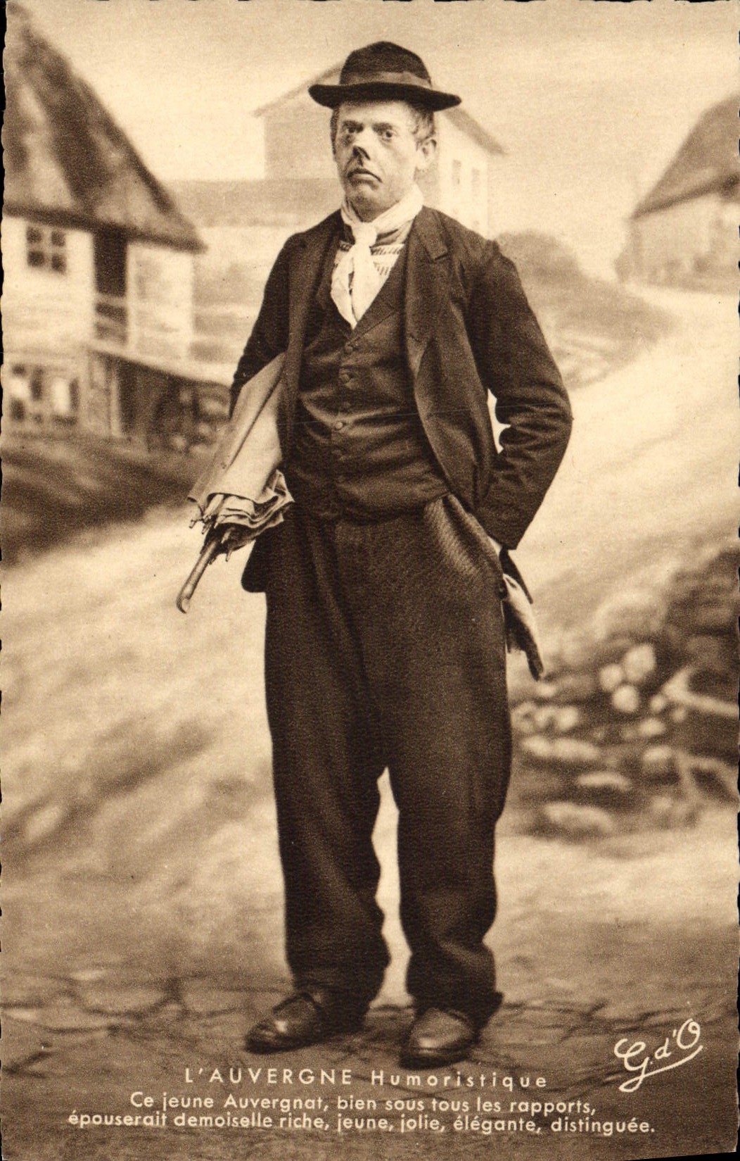 CPA Fantaisie Auvergne Folklore 