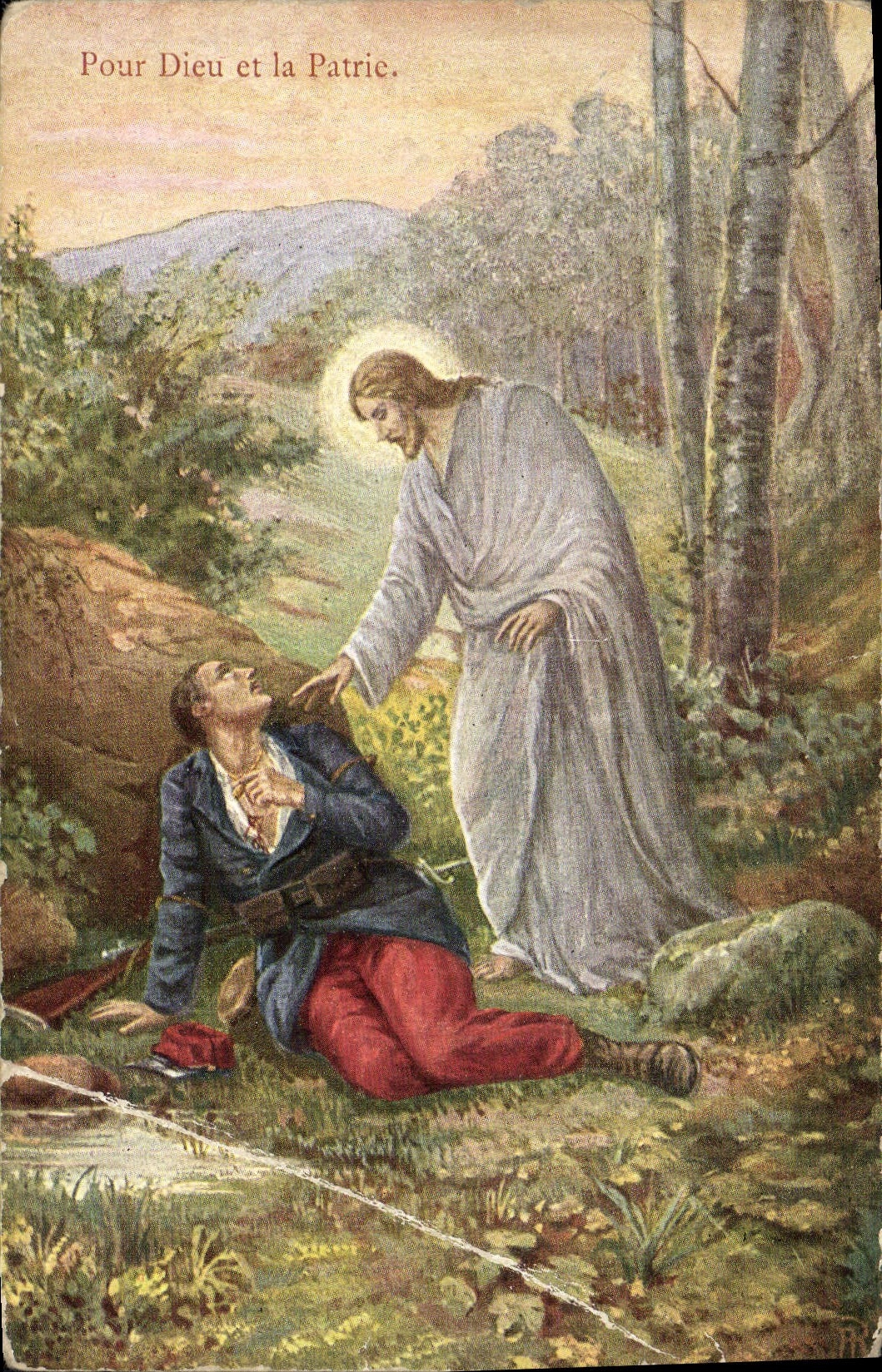CPA Fantaisie Pour Dieu et la patrie