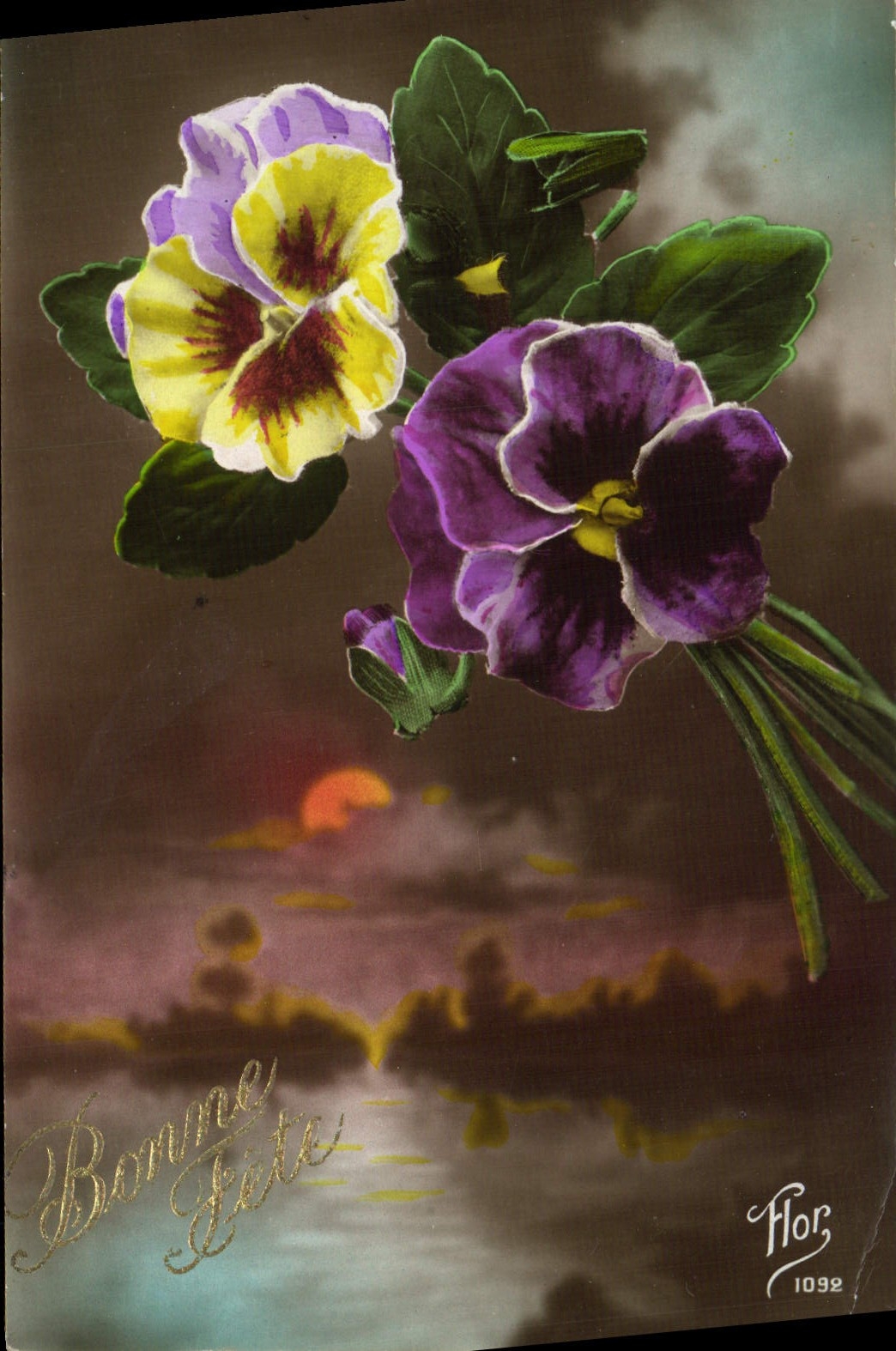 CPA Fantaisie Fleurs