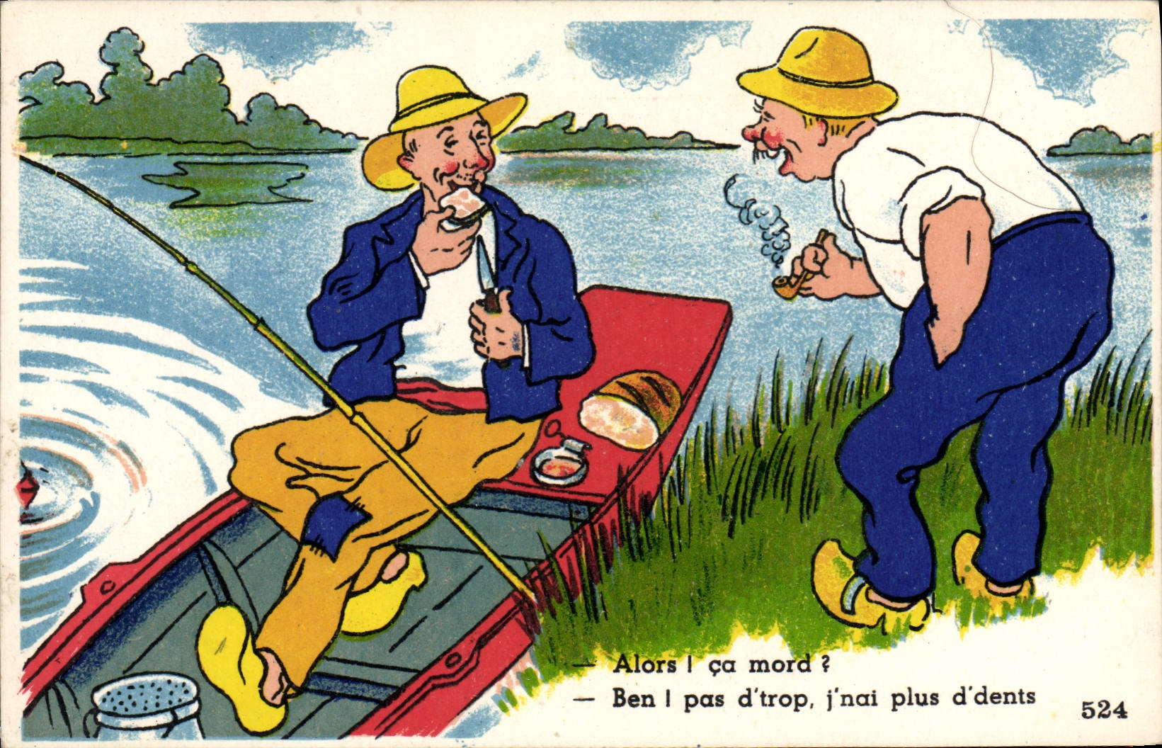 CPA Fantaisie Peche Pecheur 