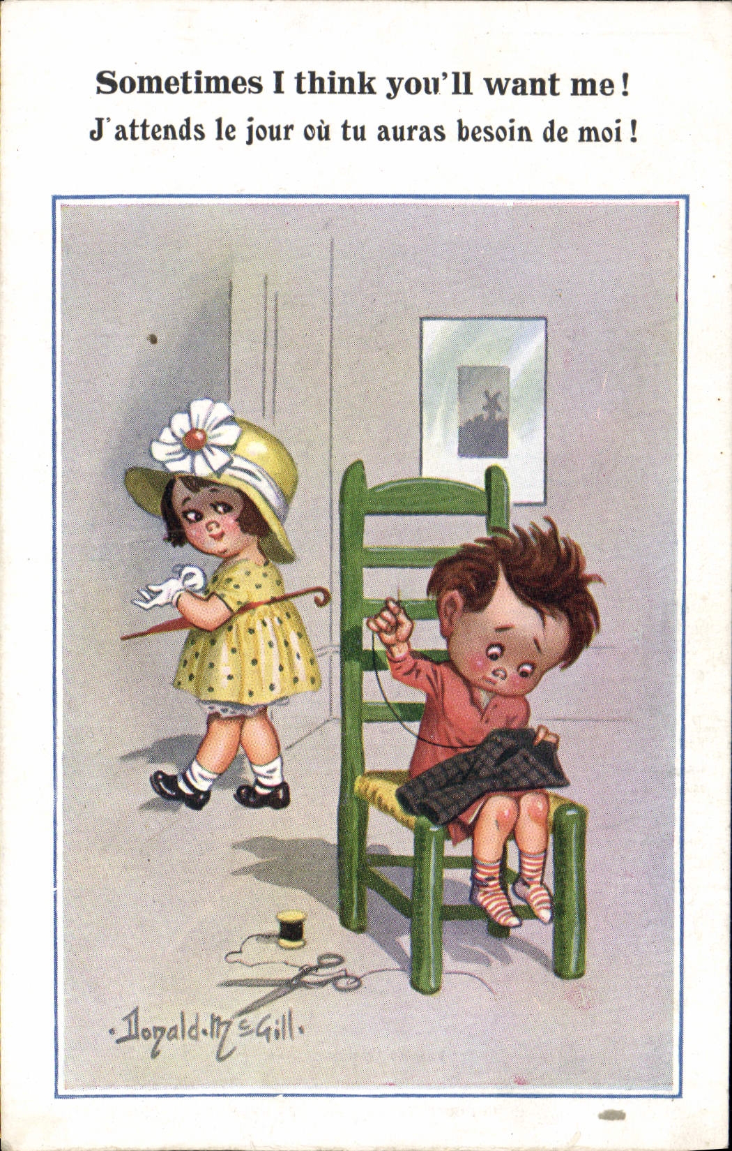 CPA Fantaisie Enfants Donald McGill