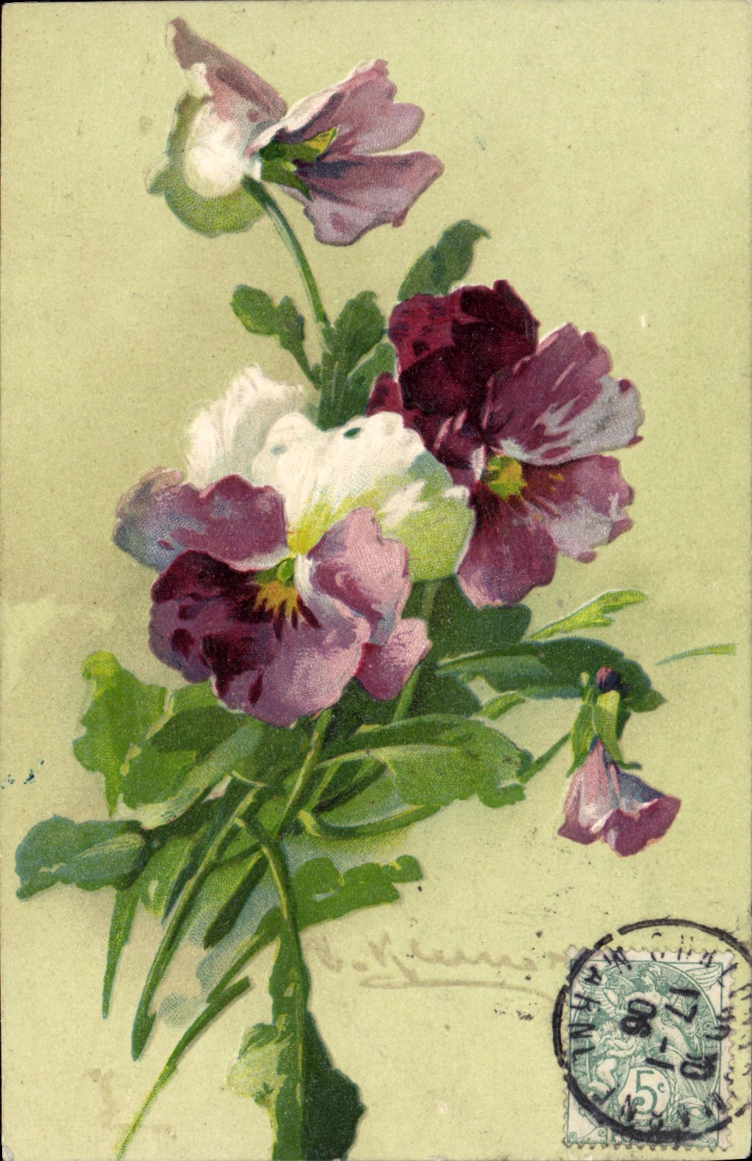 CPA Fantaisie Fleurs 