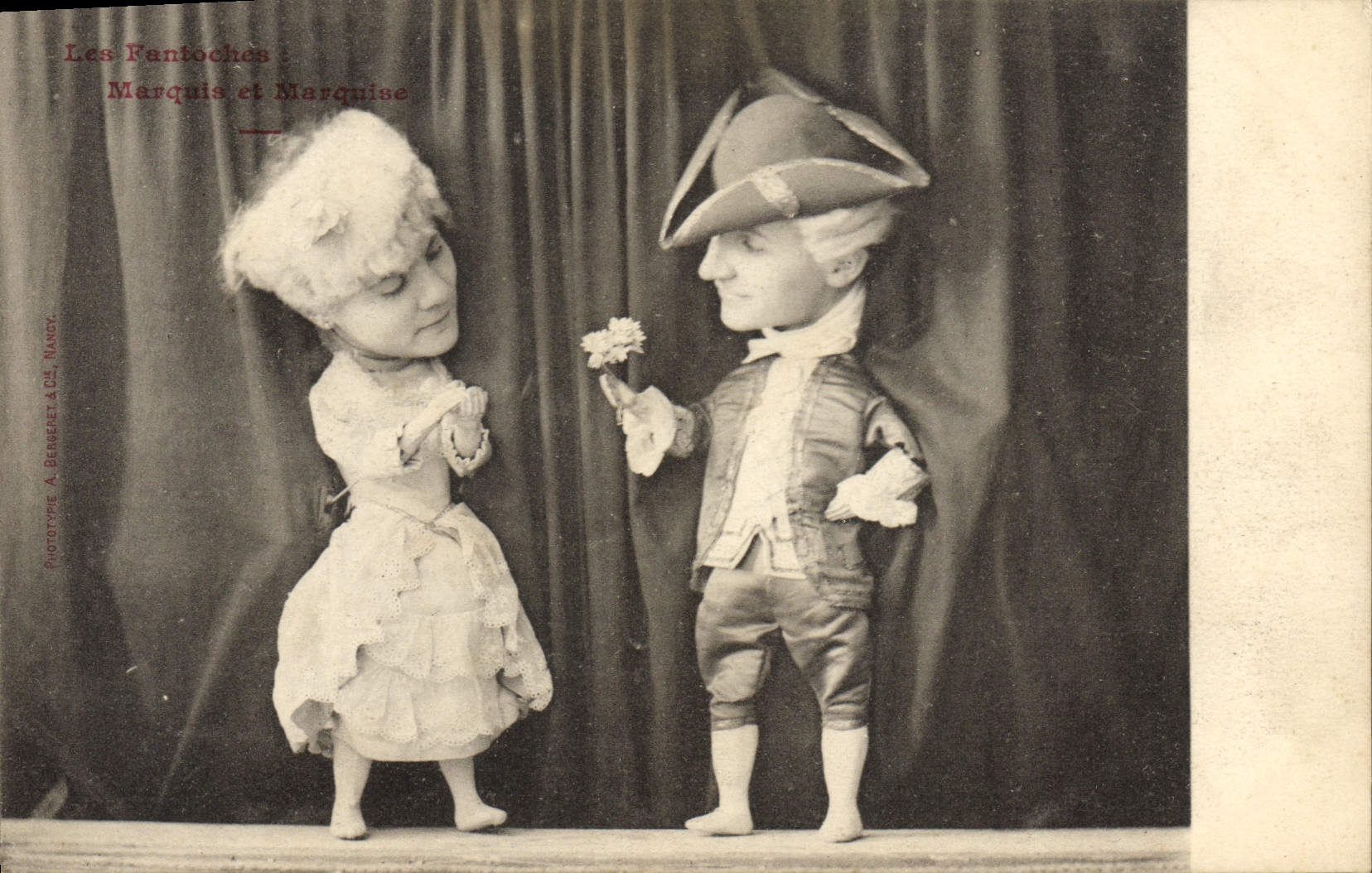 VINTAGE POSTCARD Fantasy Woman Fantoches Marquis and Marquise