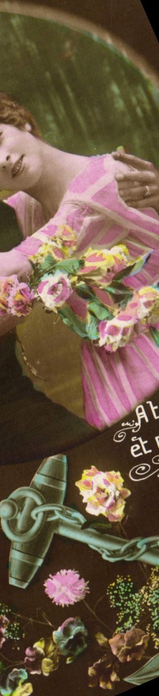 CPA Fantaisie Femme Marin Ancre de marine