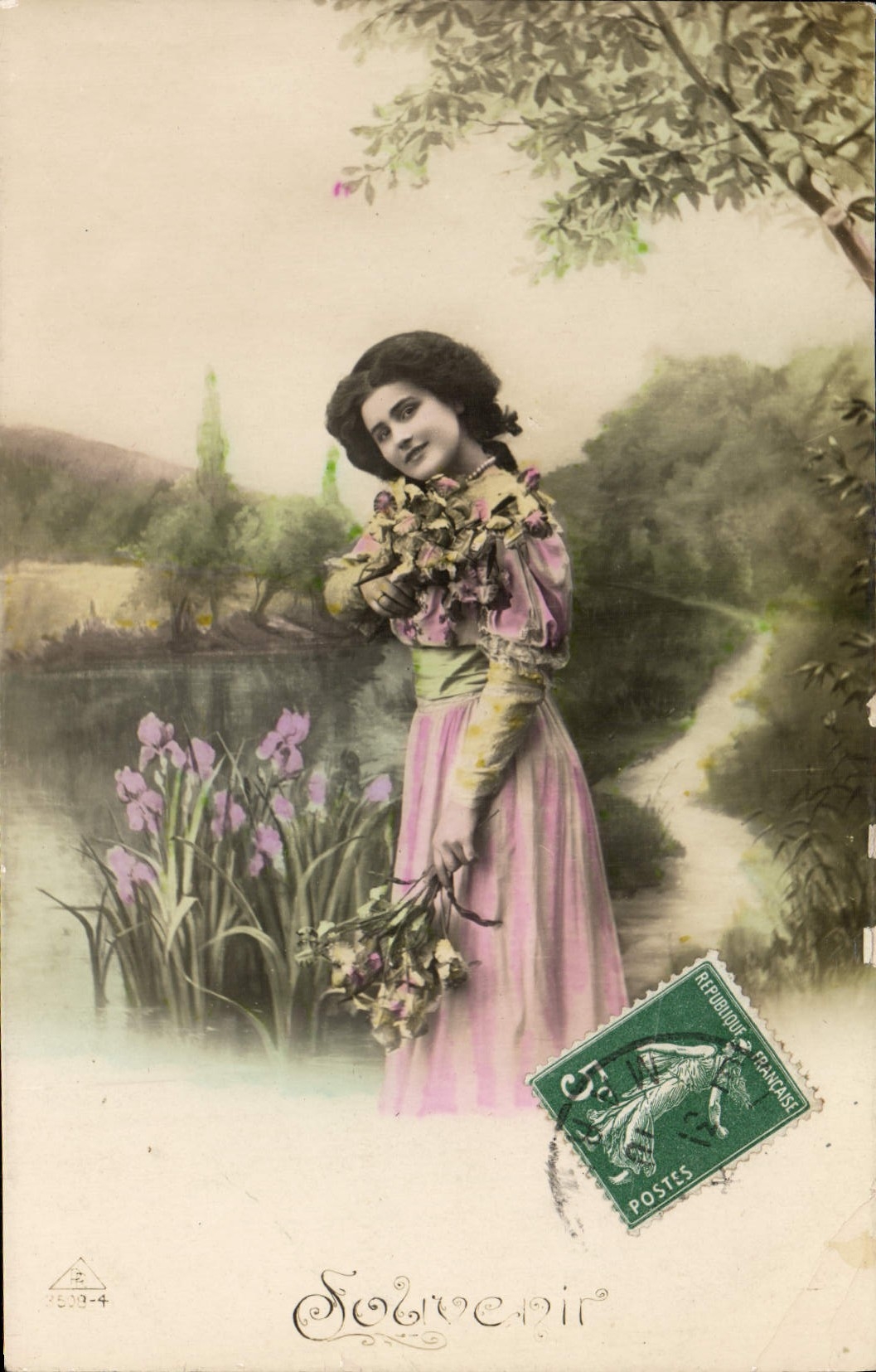 VINTAGE POSTCARD Fantasy Woman