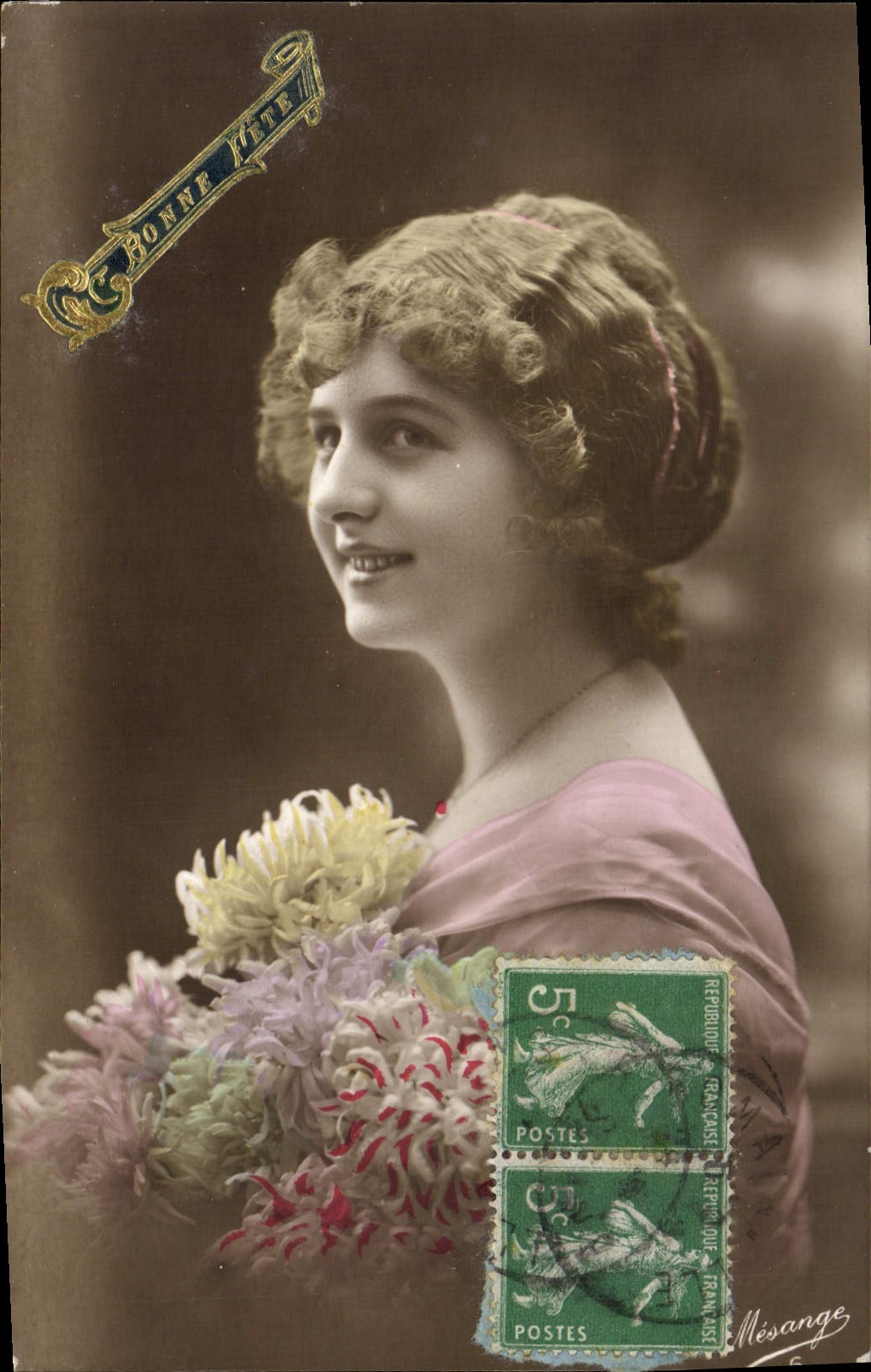 VINTAGE POSTCARD Fantasy Woman