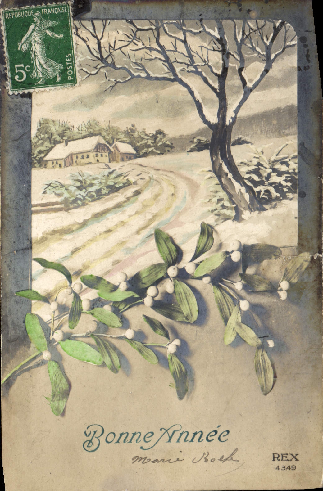 VINTAGE POSTCARD Fantasy Happy New Year