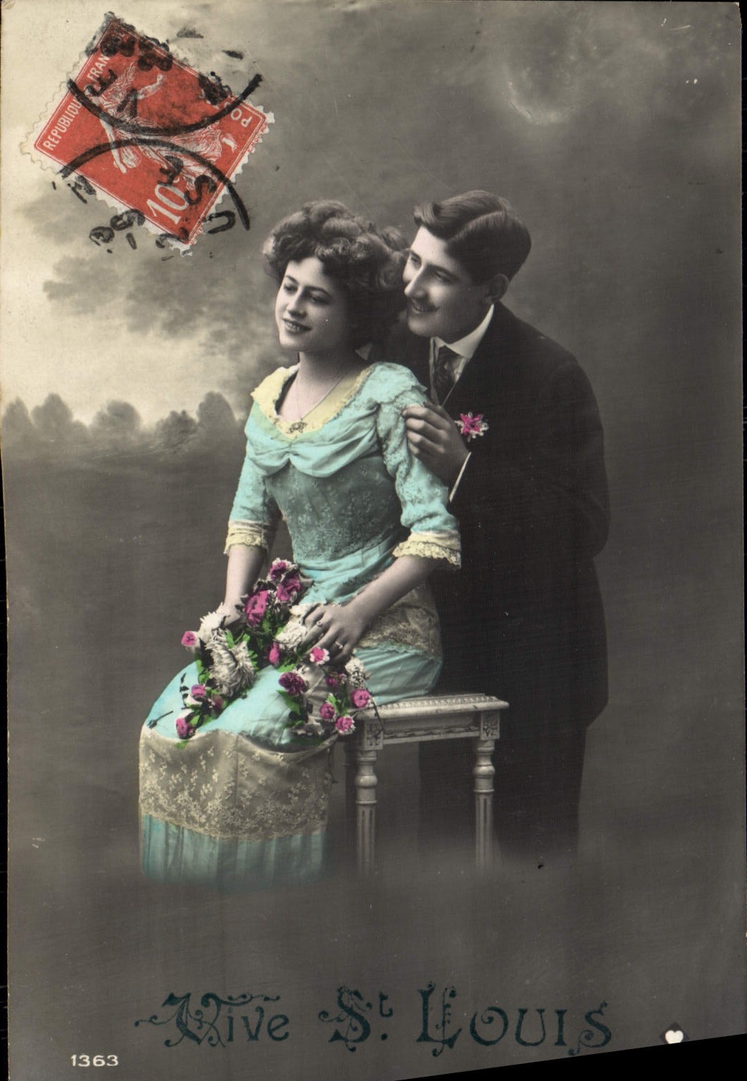 VINTAGE POSTCARD Fantasy Woman St louis