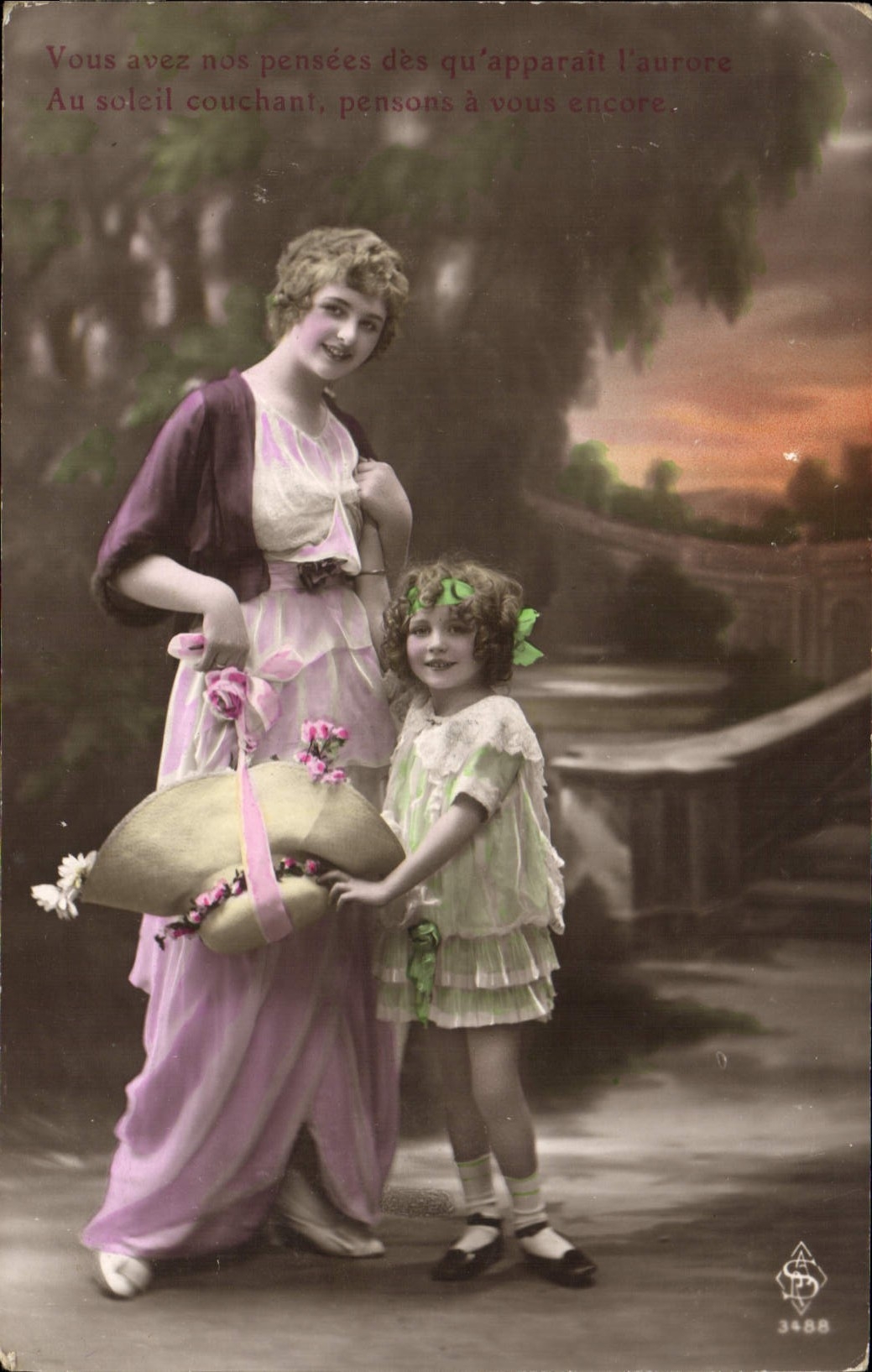 VINTAGE POSTCARD Fantasy Child wife