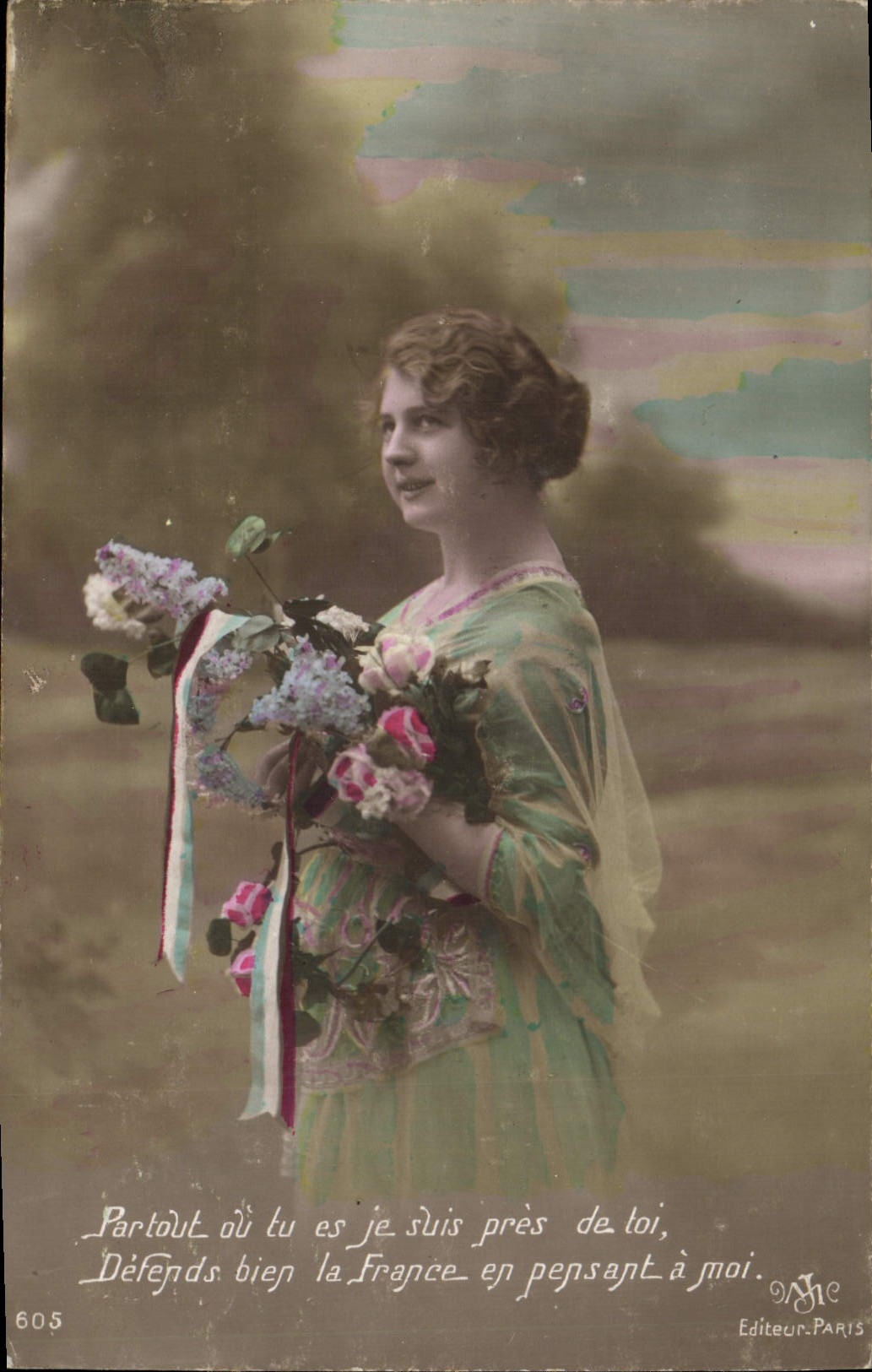 VINTAGE POSTCARD Fantasy Woman