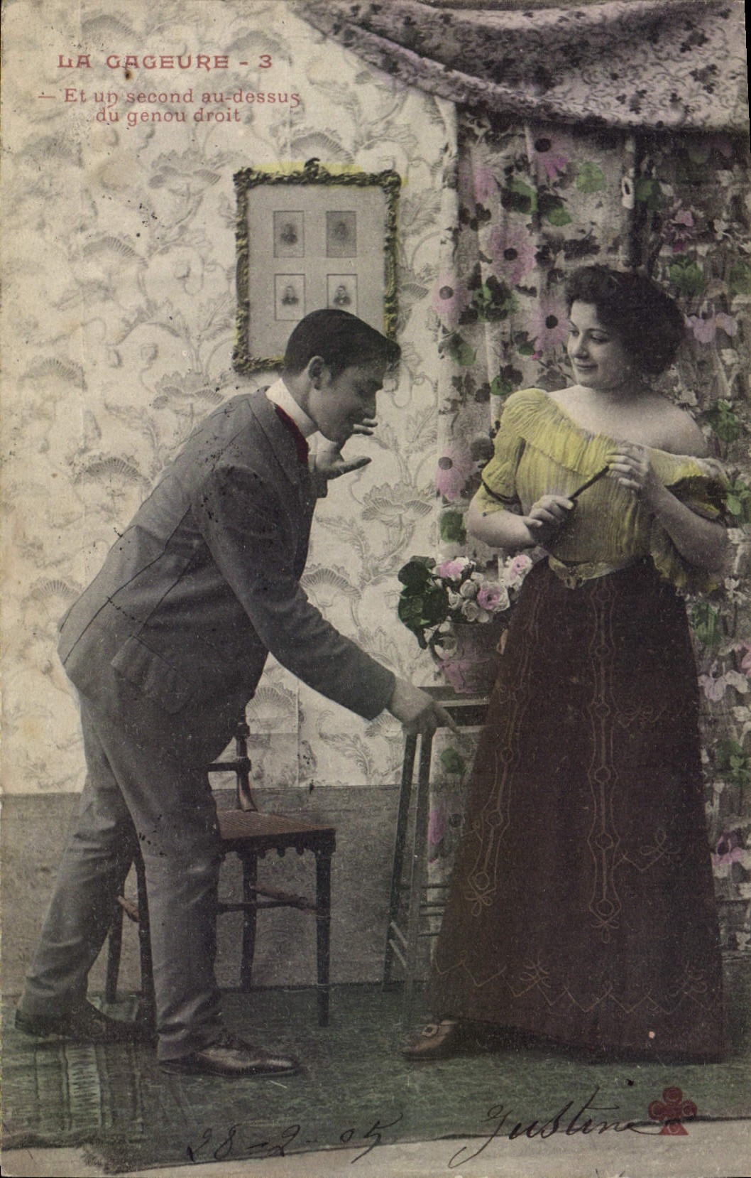 CPA Fantaisie Femme La gageure 