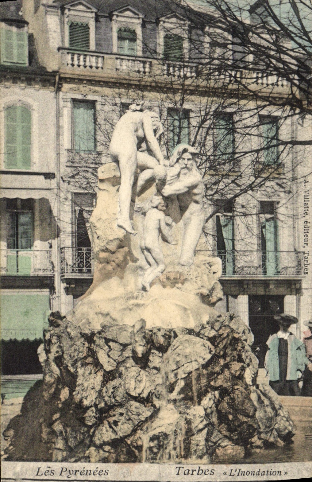 VINTAGE POSTCARD Tarbes the flood