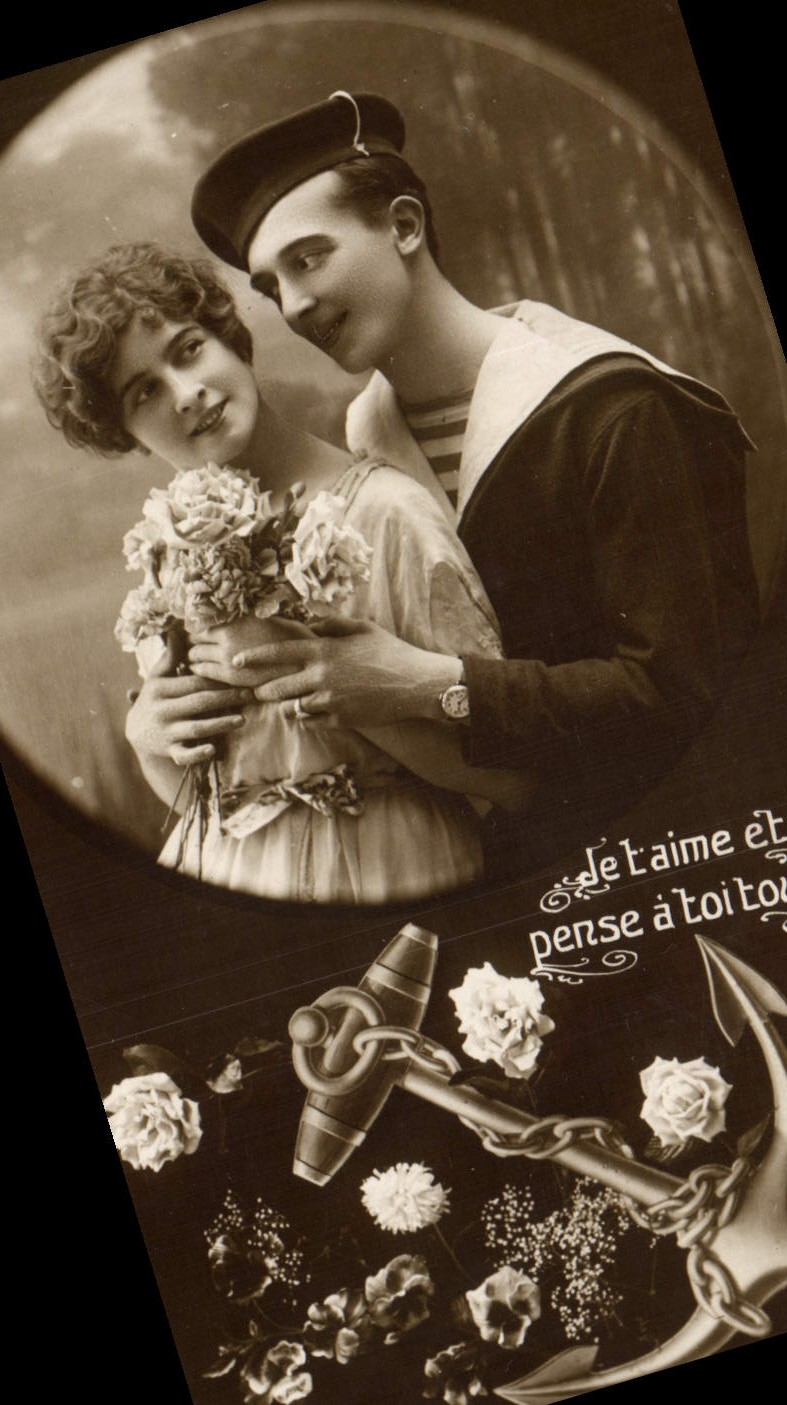 VINTAGE POSTCARD Fantasy Woman Sailor