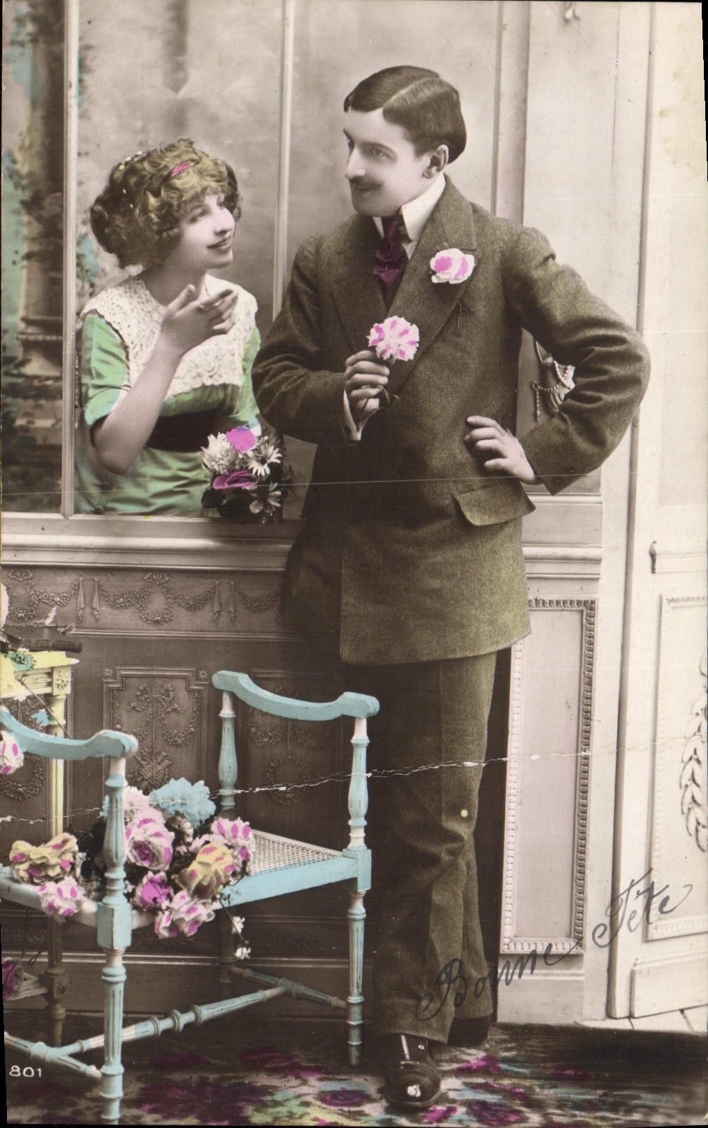 VINTAGE POSTCARD Fantasy Woman