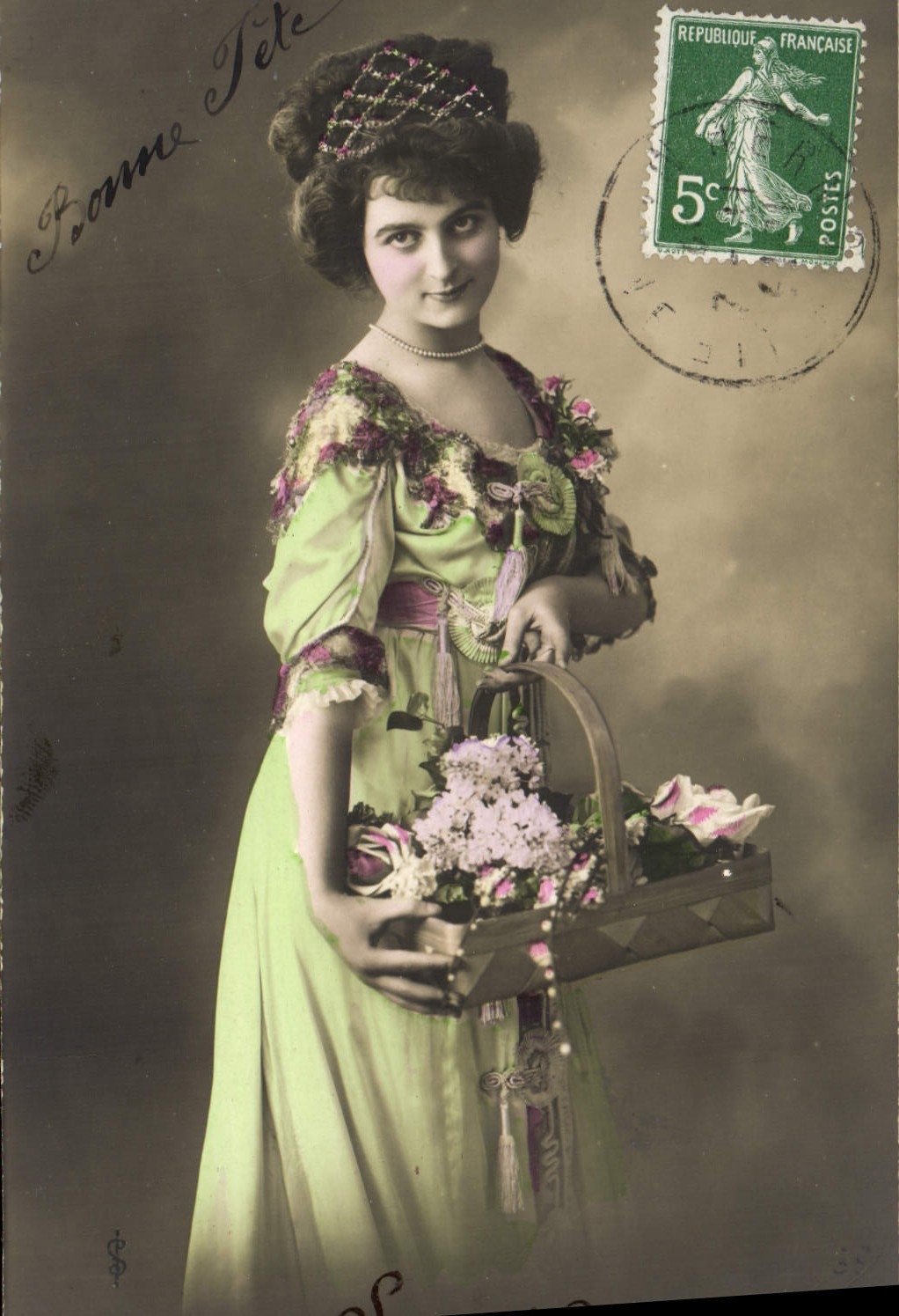 VINTAGE POSTCARD Fantasy Woman