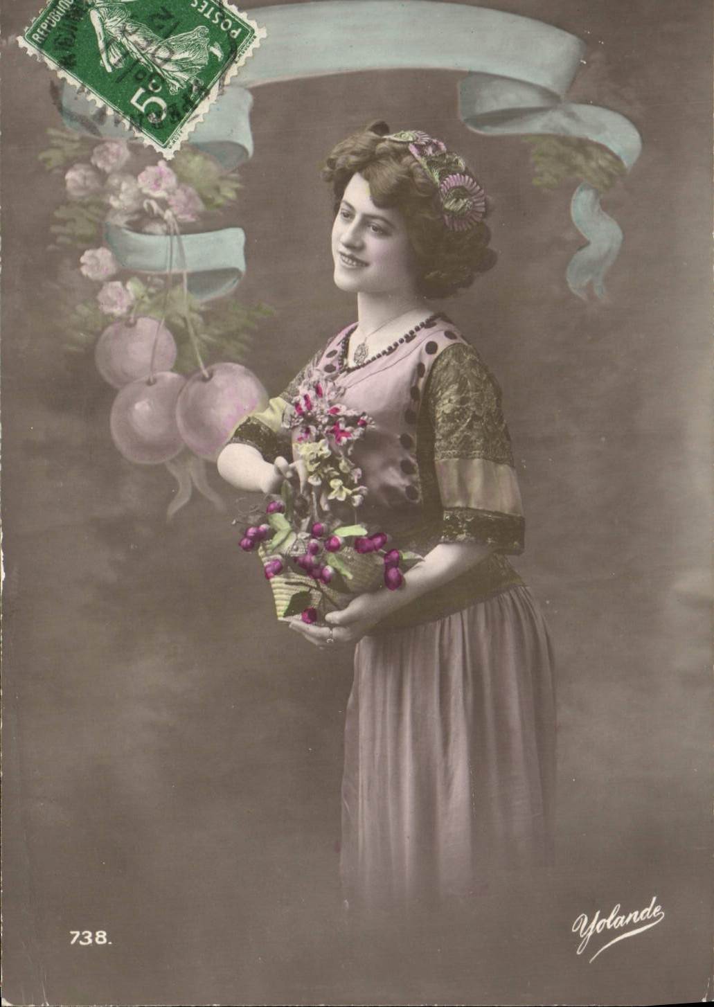 VINTAGE POSTCARD Fantasy Woman