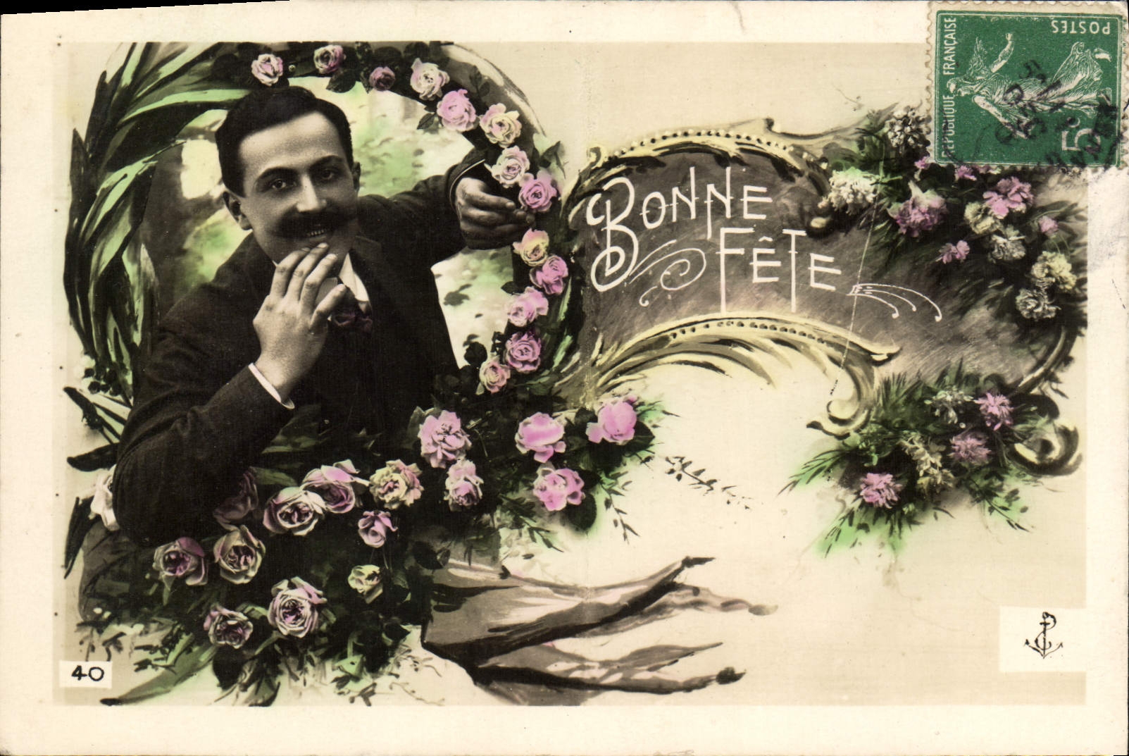 CPA Fantaisie Homme Bonne fete