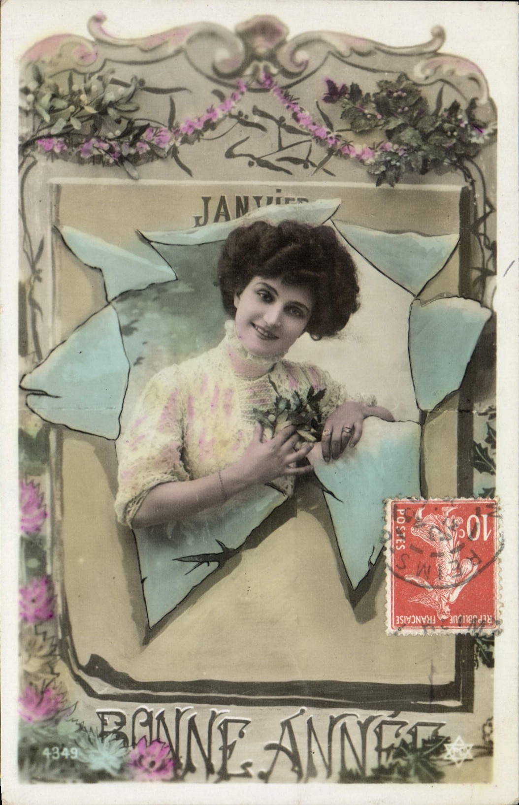 VINTAGE POSTCARD Fantasy Woman