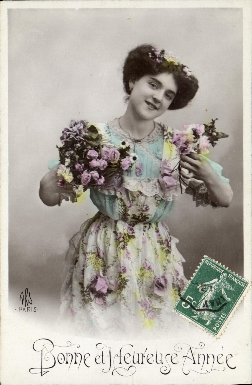 VINTAGE POSTCARD Fantasy Woman